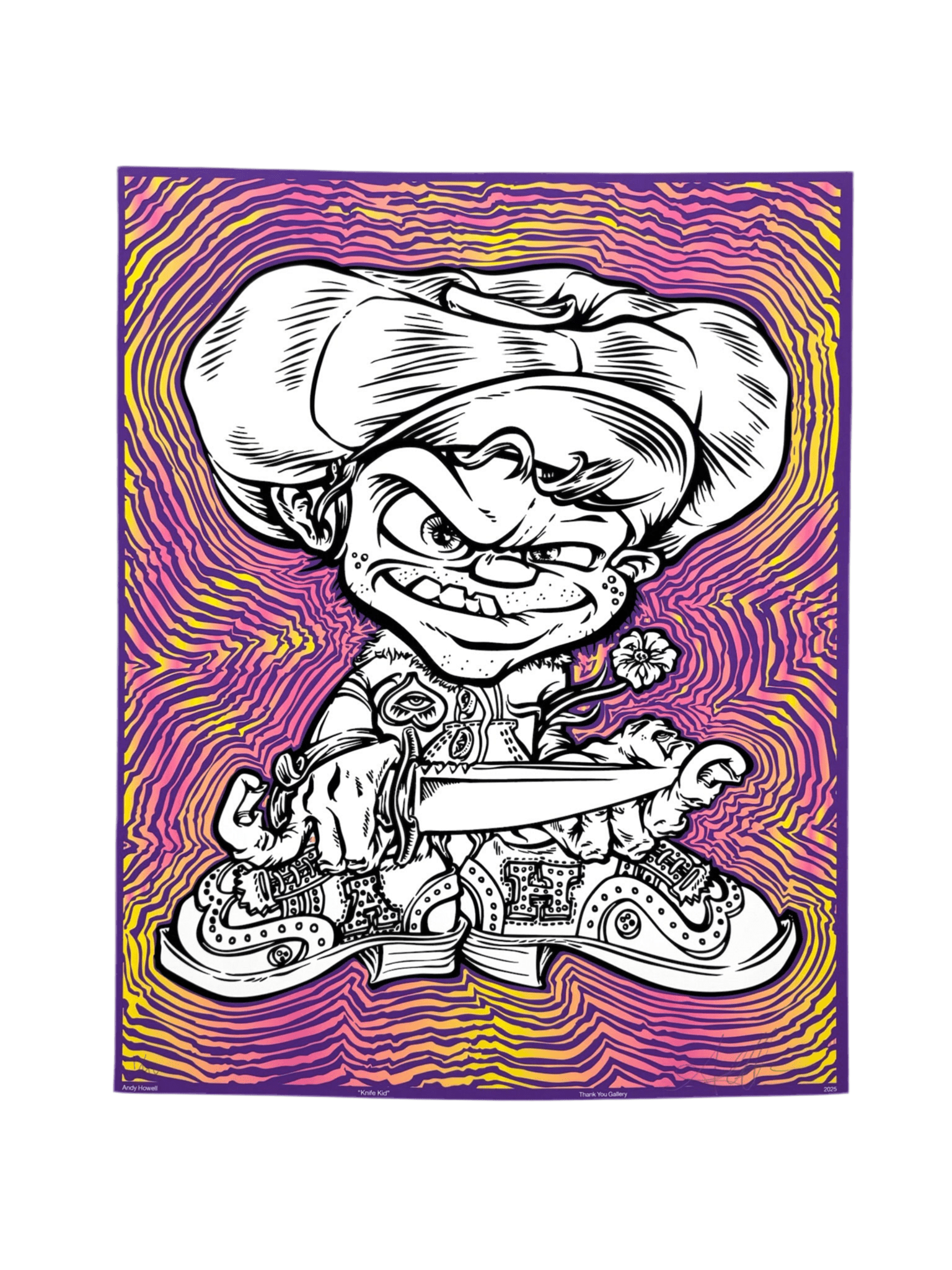 Andy Howell "Knife Kid" Limited Edition Art Print - GHOSTSHIP.Supply