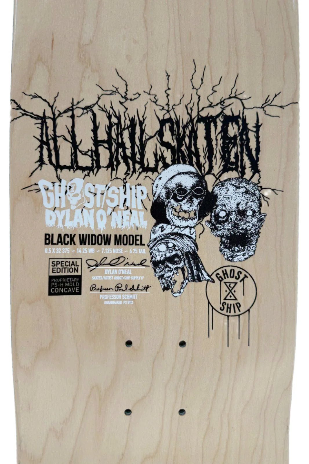 Dylan O'Neal "BLACK WIDOW" - G/S PRO SERIES - Skate Deck - GHOSTSHIP.Supply