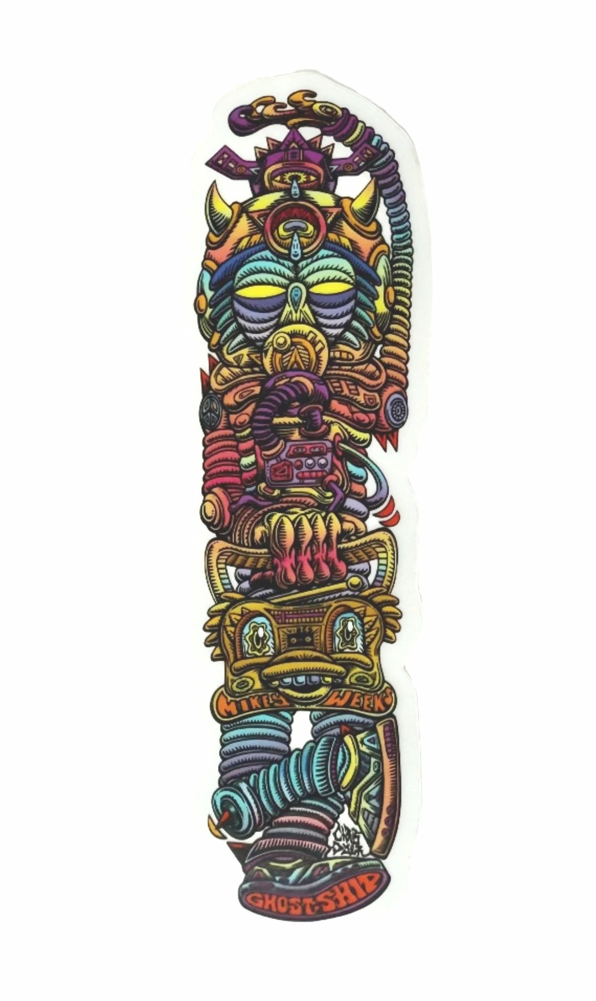 Mikey Weeks x Chris Dyer Psychonaut Pro Sticker - GHOSTSHIP.Supply