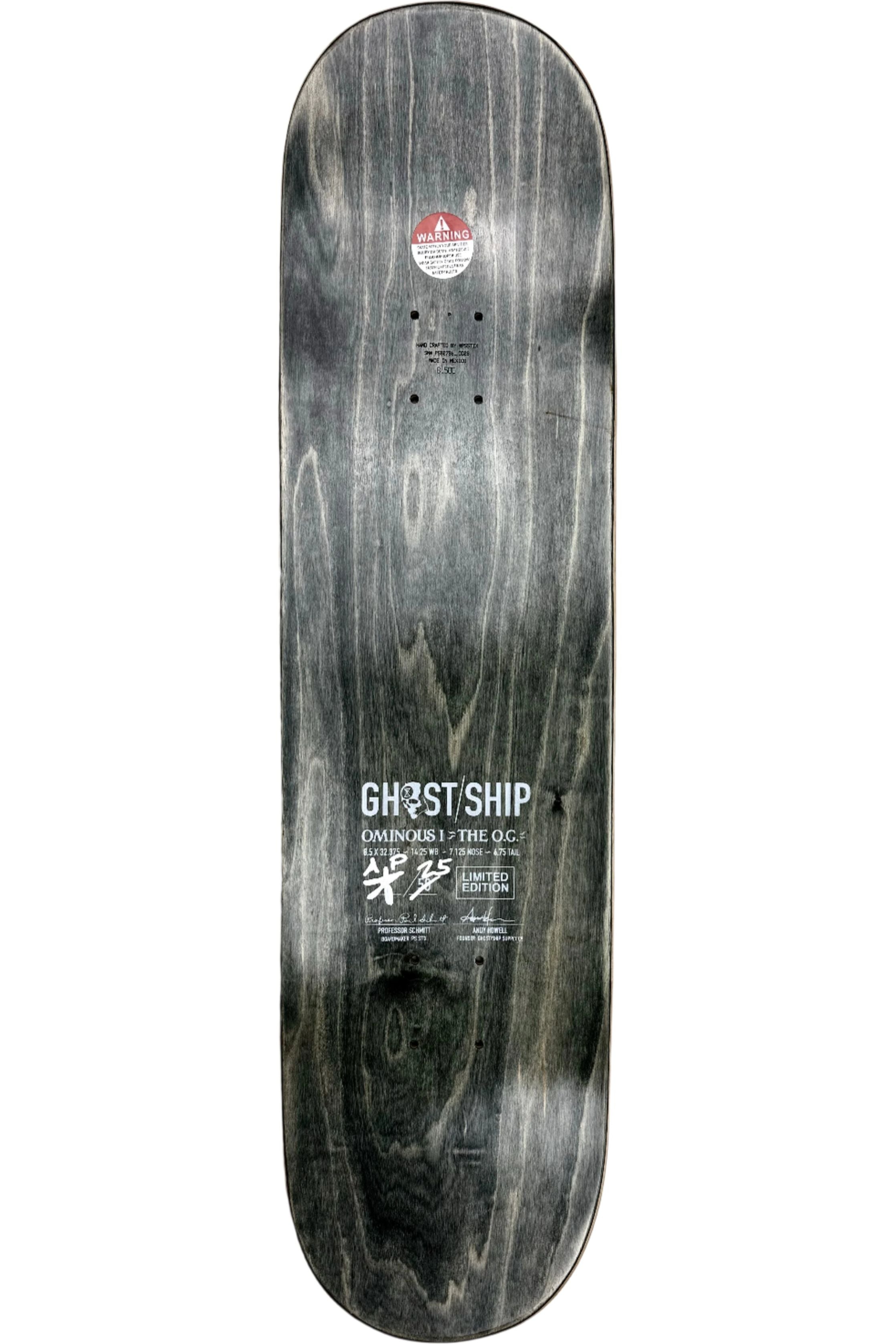 OMINOUS I : SPECIAL EDITION Black Bottom Skate Deck - GHOSTSHIP.Supply