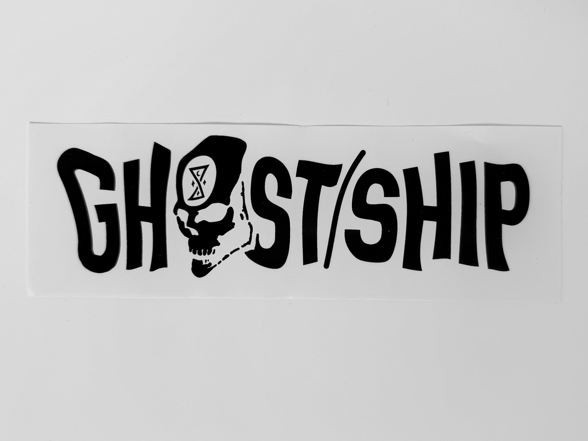 Warped Ominous Bar Logo Bumper Sticker - 2 Colors - GHOSTSHIP.Supply