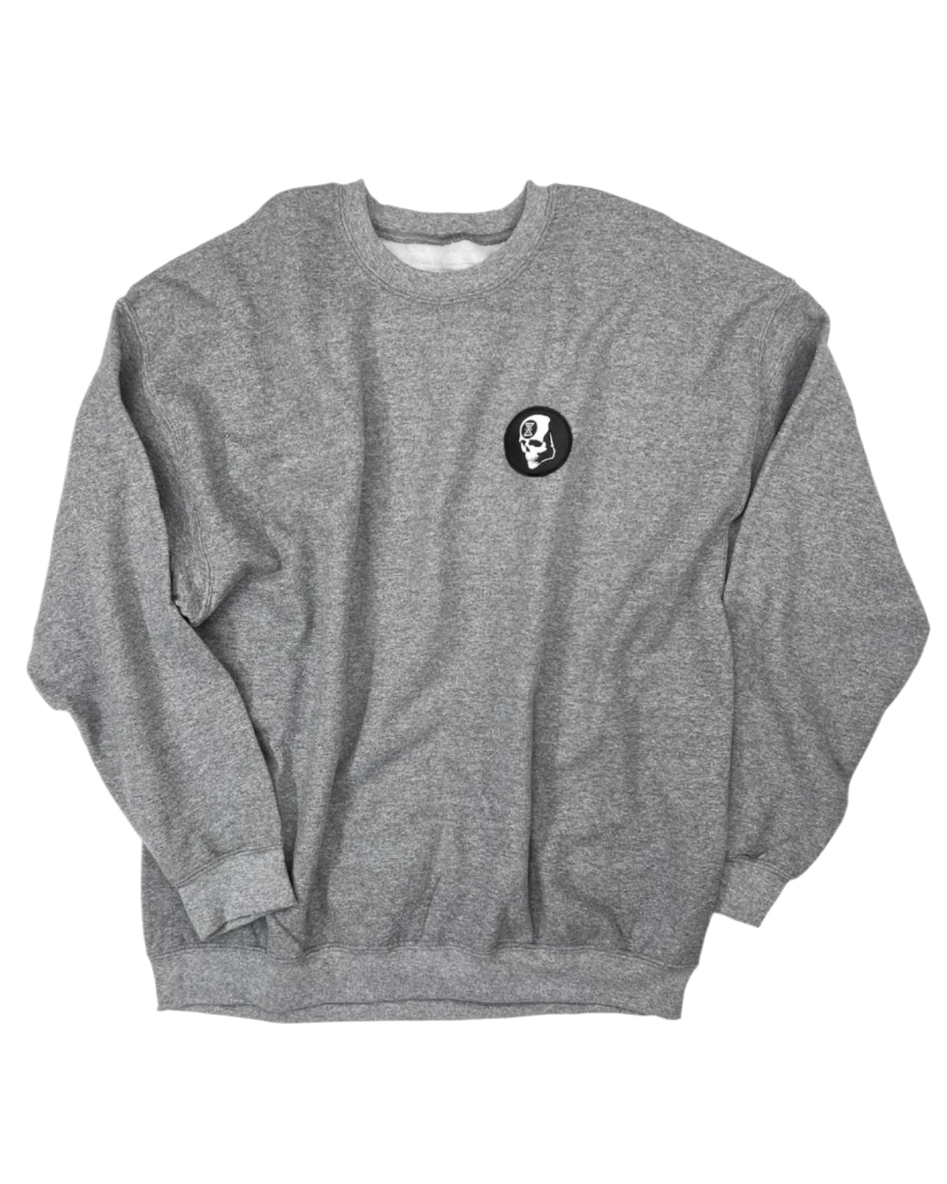 Athletic Gray Ominous Skull Crewneck - GHOSTSHIP.Supply