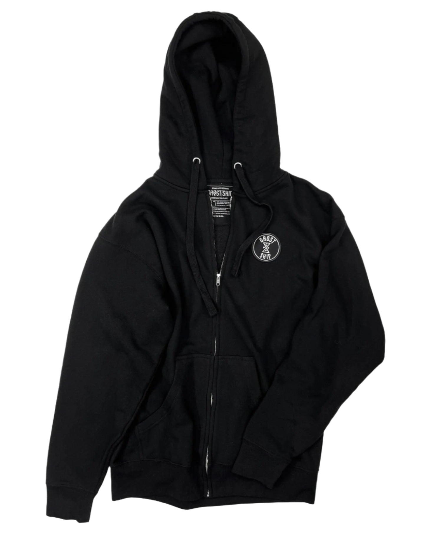 Black First Light Zip Up Hoodie - GHOSTSHIP.Supply
