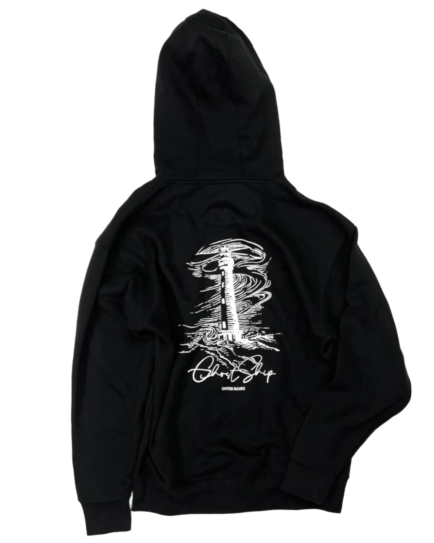 Black First Light Zip Up Hoodie - GHOSTSHIP.Supply