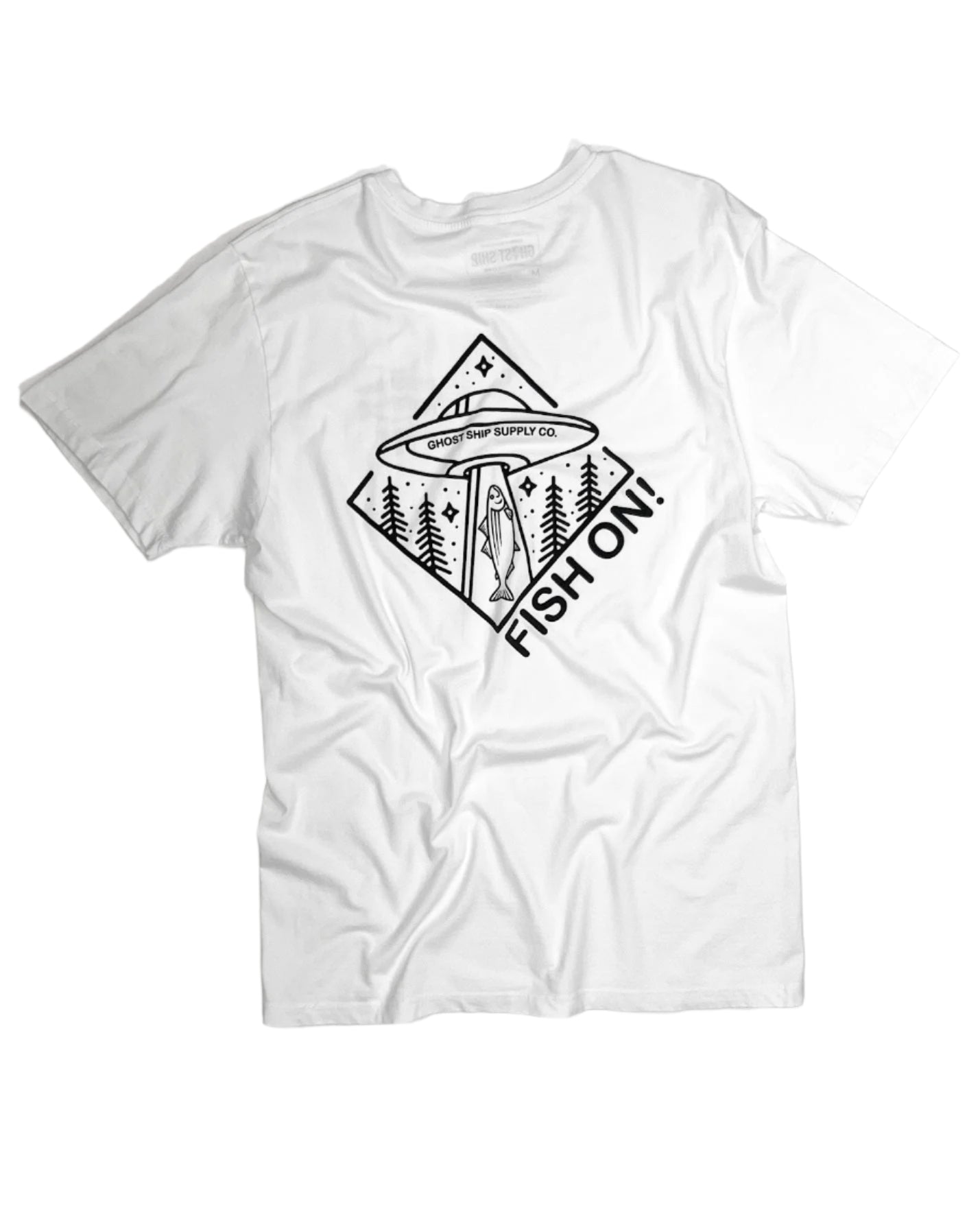 Fish On White Tee - GHOSTSHIP.Supply