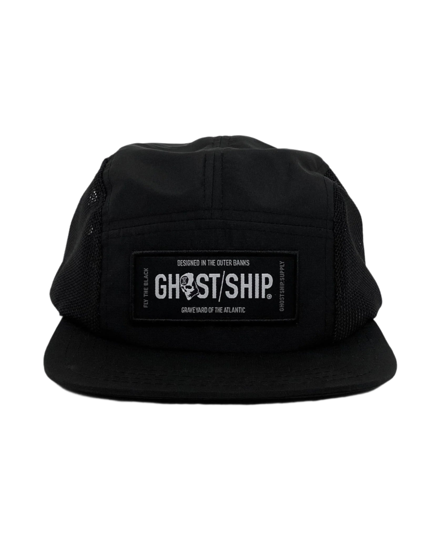 Ghost Ship Black UV Lite Runner Hat - GHOSTSHIP.Supply