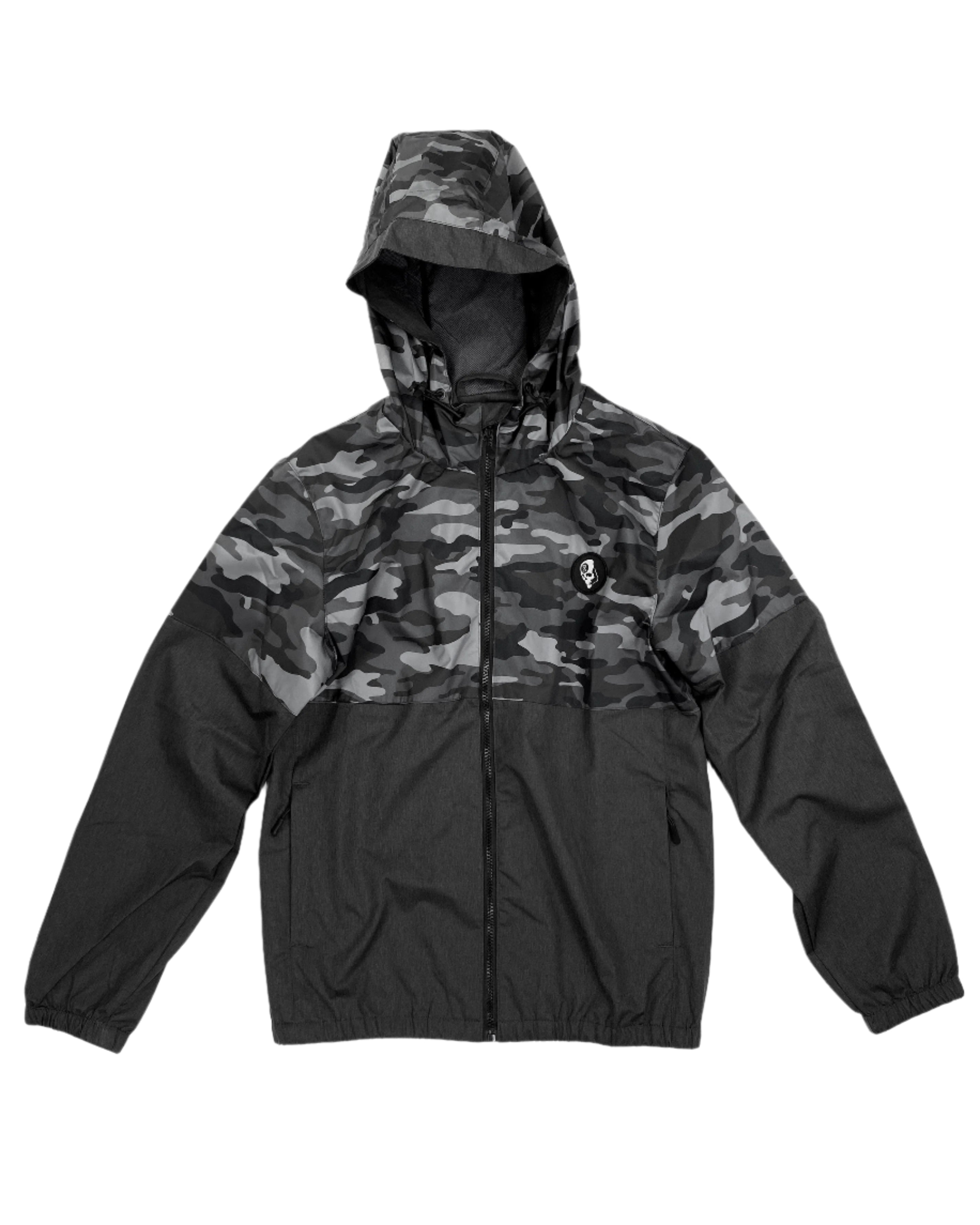 Hybrid Hooded Zip-Up Jacket - Gunmetal Camo - GHOSTSHIP.Supply