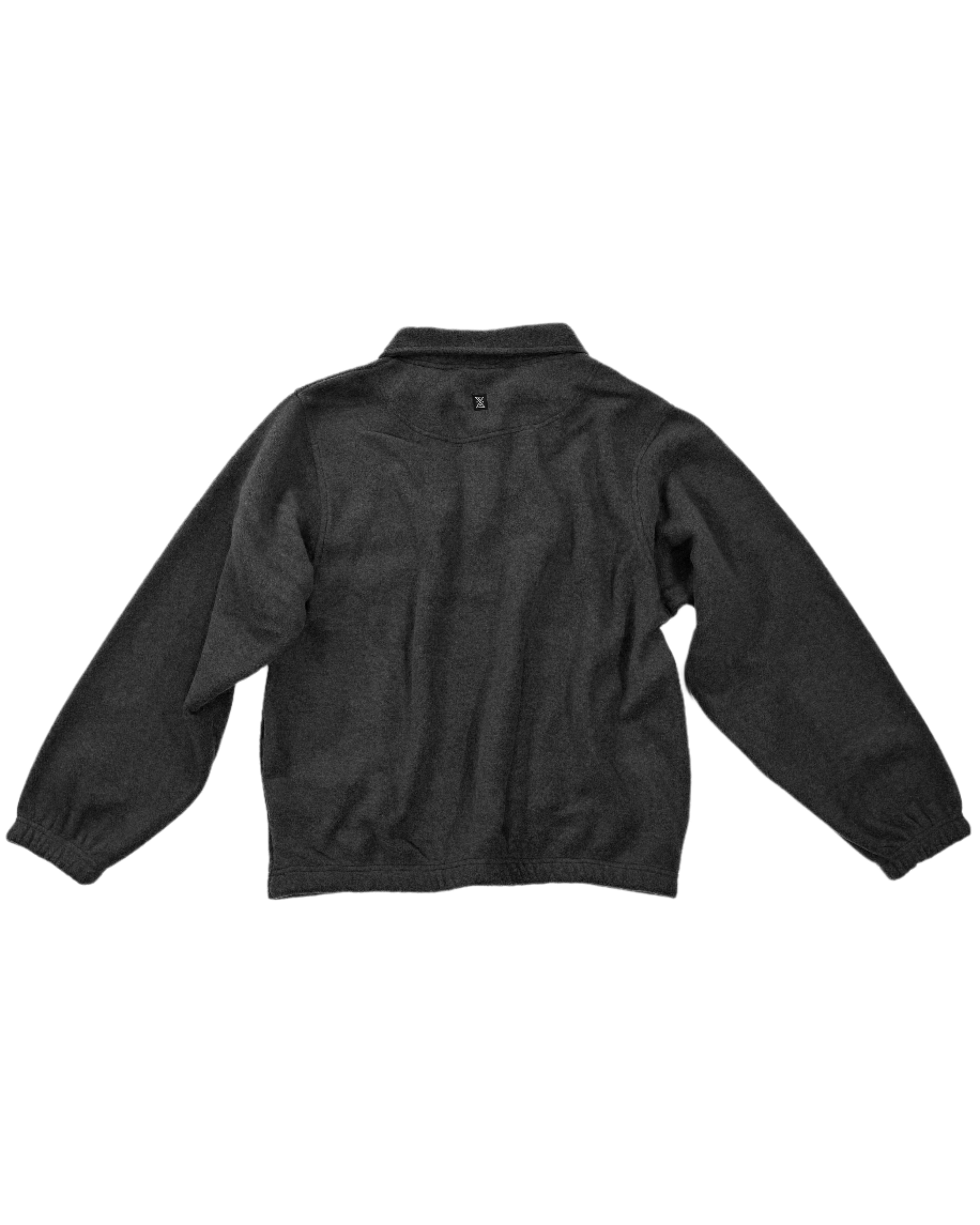 Quarter Zip Insignia Fleece - Charcoal - GHOSTSHIP.Supply