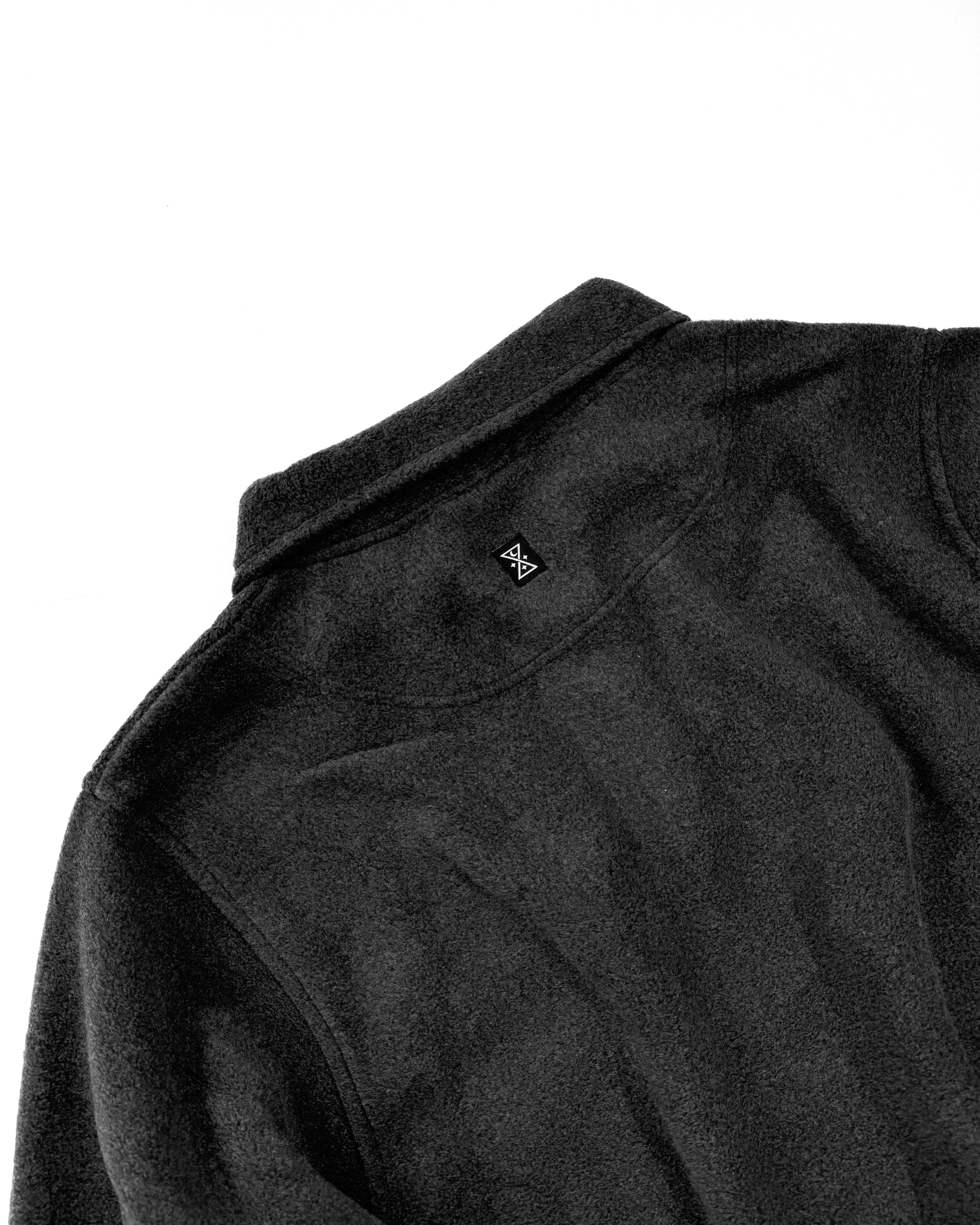 Quarter Zip Insignia Fleece - Charcoal - GHOSTSHIP.Supply