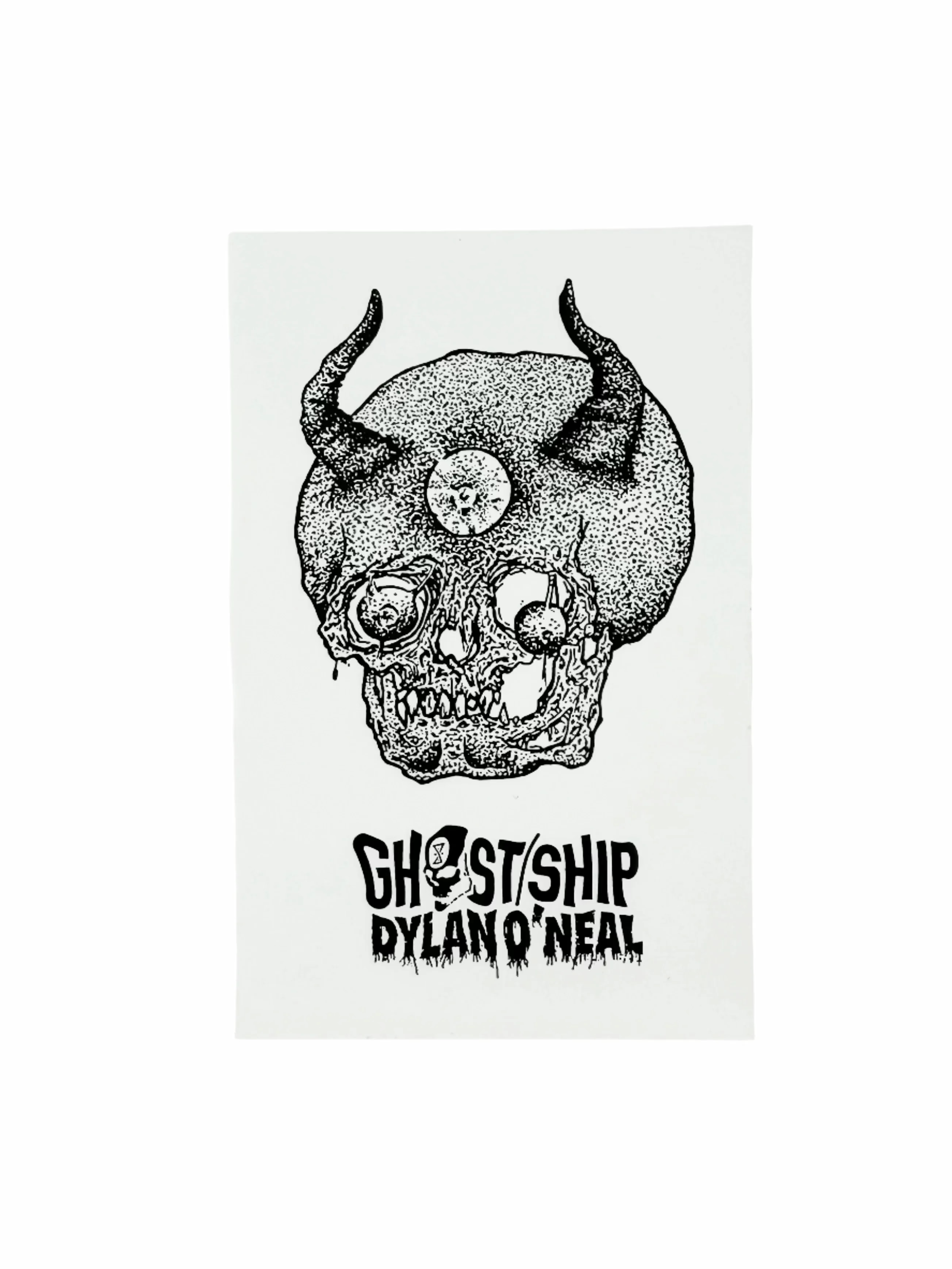 Dylan O'Neal Skull with Horns Sticker - 2 Colors