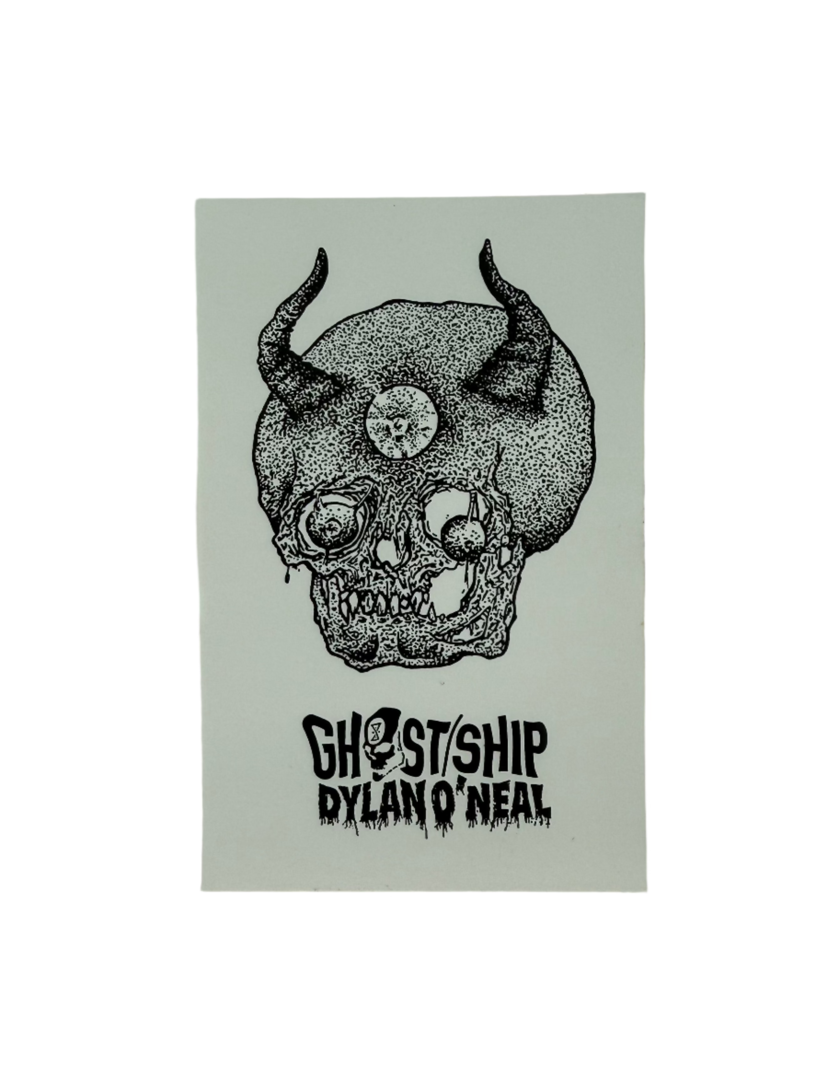Dylan O'Neal Skull with Horns Sticker - 2 Colors