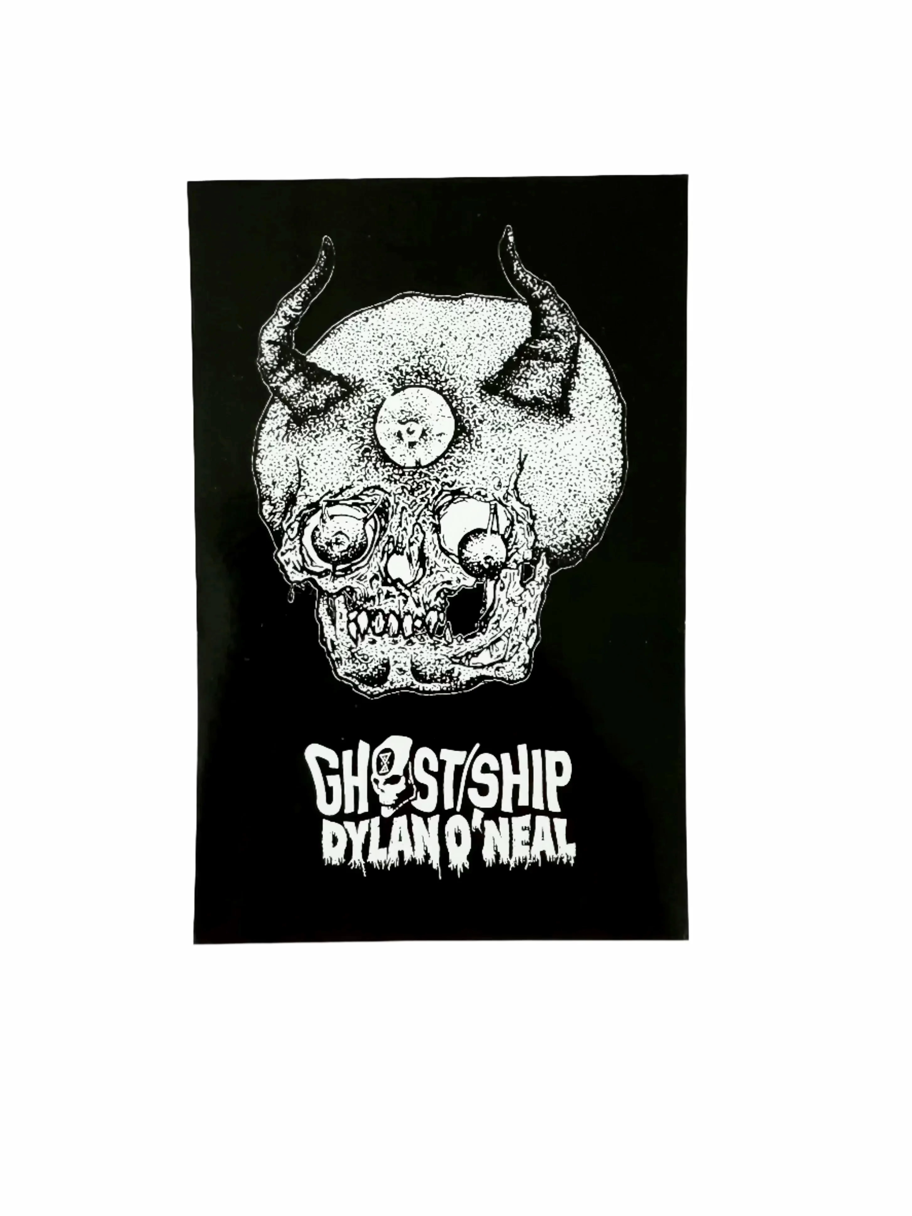 Dylan O'Neal Skull with Horns Sticker - 2 Colors