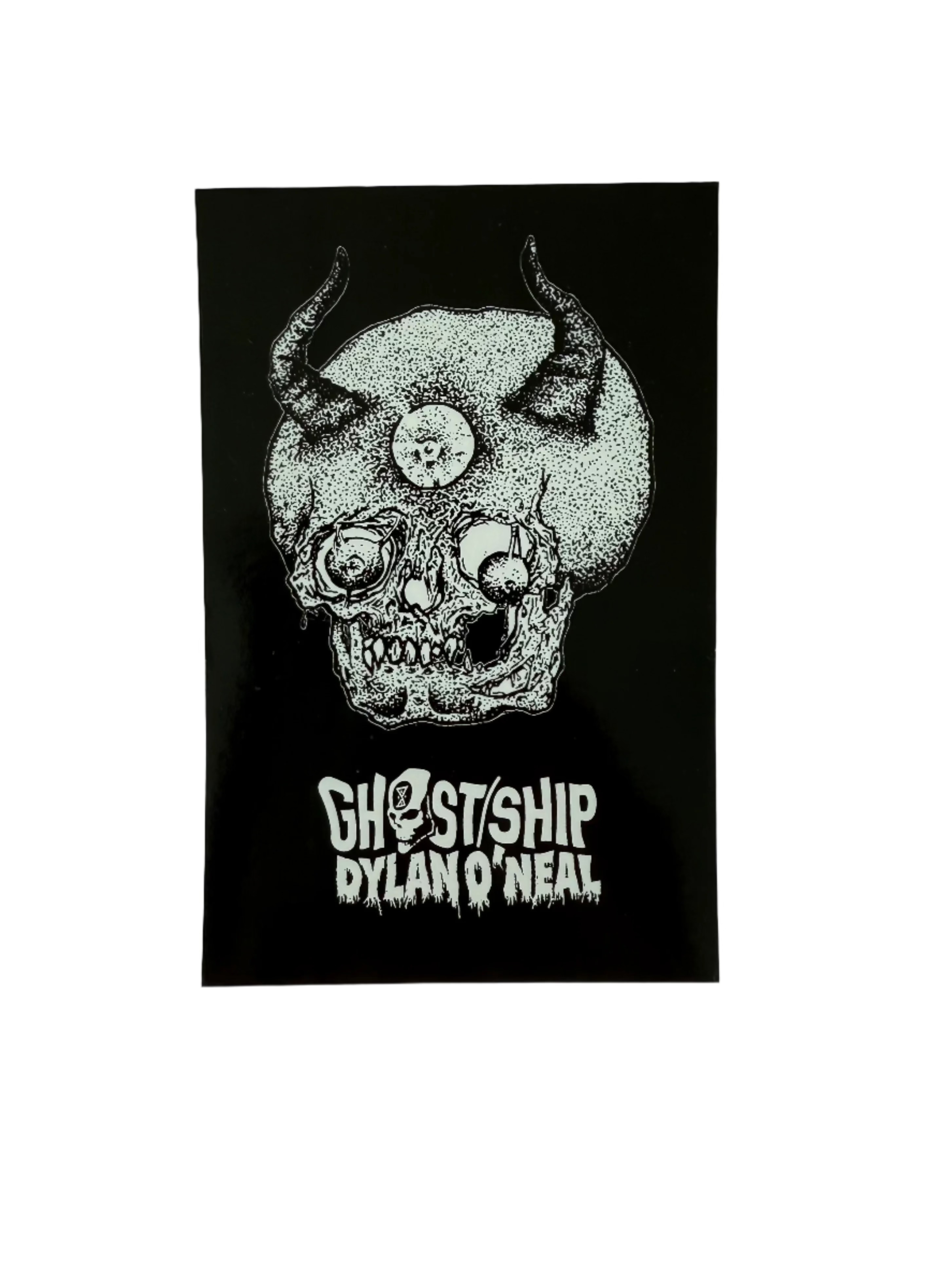 Dylan O'Neal Skull with Horns Sticker - 2 Colors