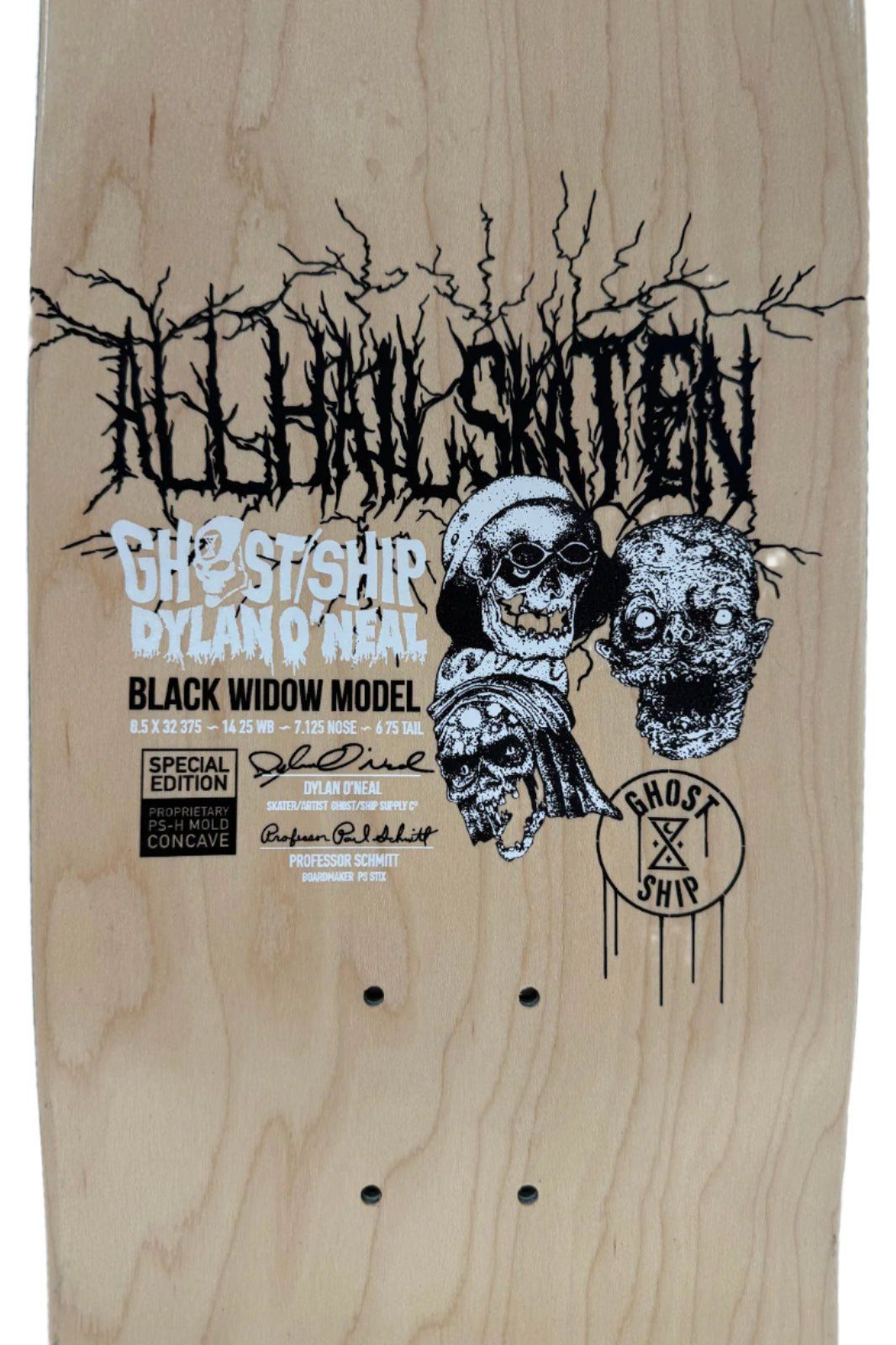 Dylan O'Neal "BLACK WIDOW" - G/S PRO SERIES - Skate Deck - GHOSTSHIP.Supply