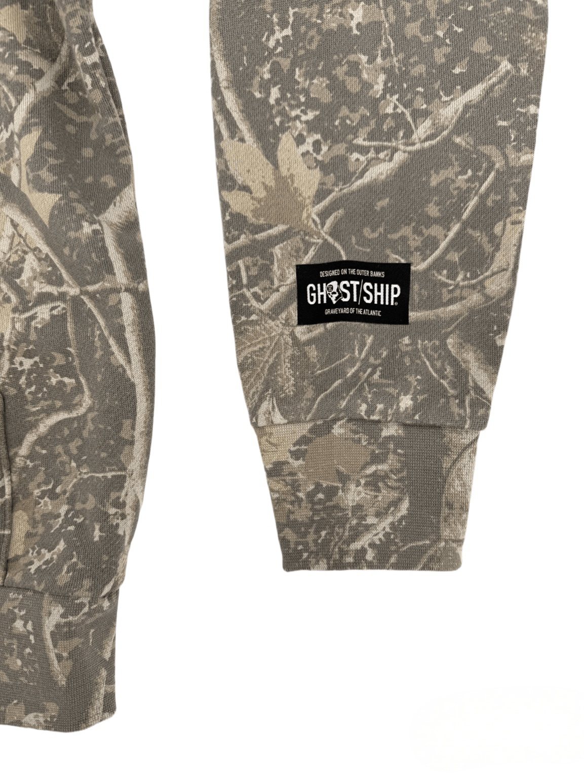 GHOST SHIP Deadwood Camo Outer Banks Skull Hoodie | Coastal Skate Apparel - Ghost Ship Supply
