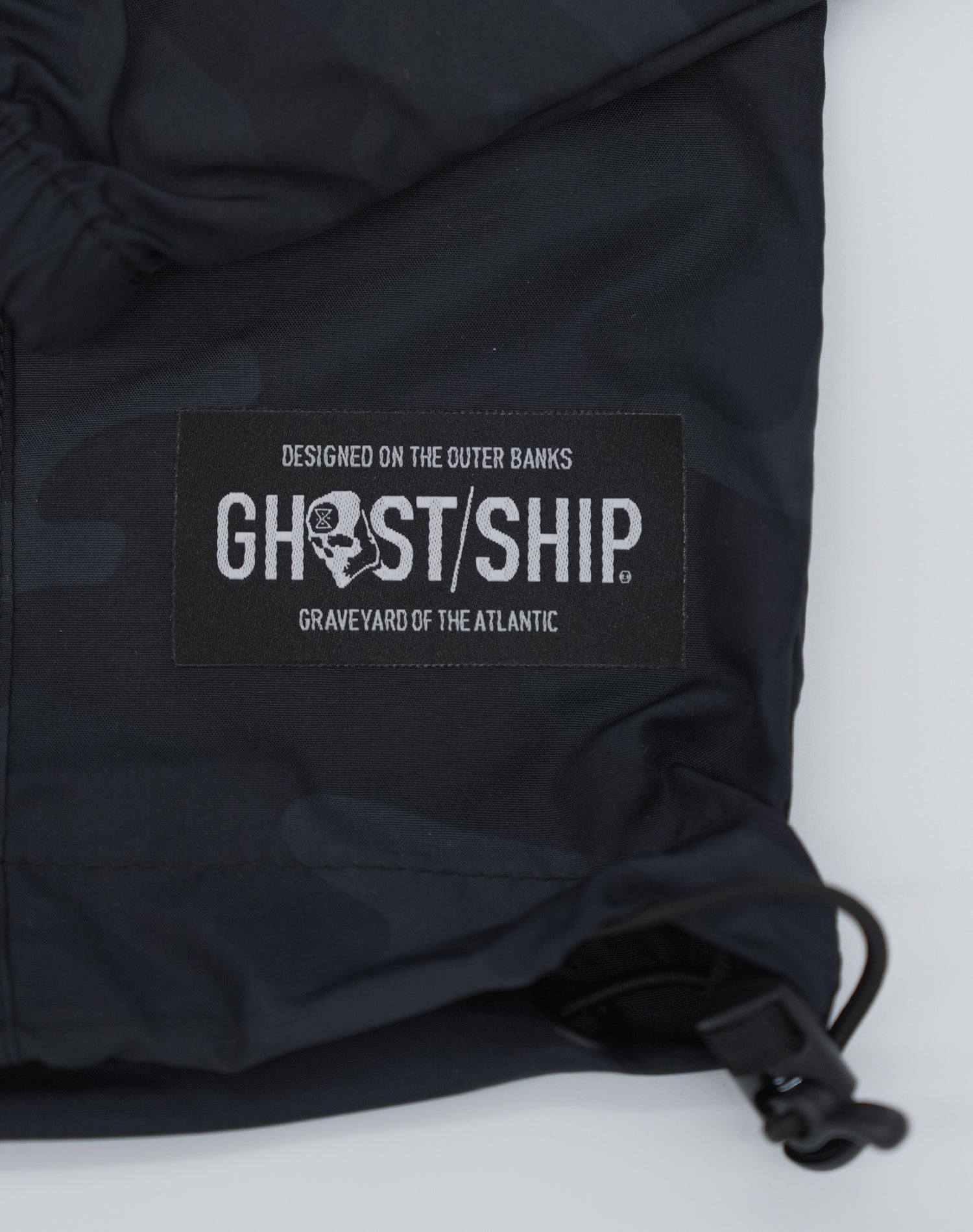 GHOST SHIP Graffiti Outer Banks Skull Windbreaker | Coastal Outerwear - ghostship supply