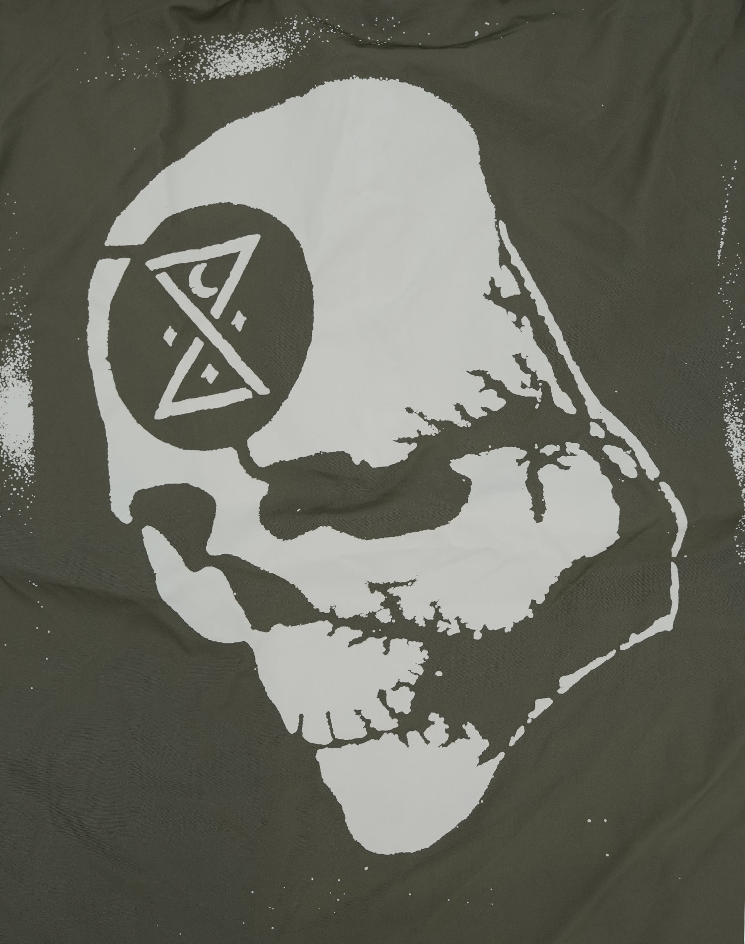 GHOST SHIP Graffiti Outer Banks Skull Windbreaker | Coastal Outerwear - ghostship supply