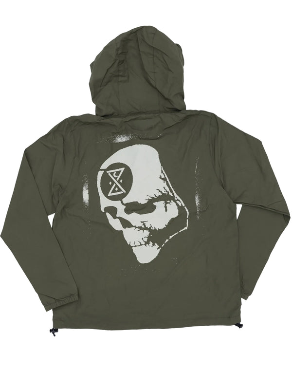 GHOST SHIP Graffiti Outer Banks Skull Windbreaker | Coastal Outerwear - ghostship supply