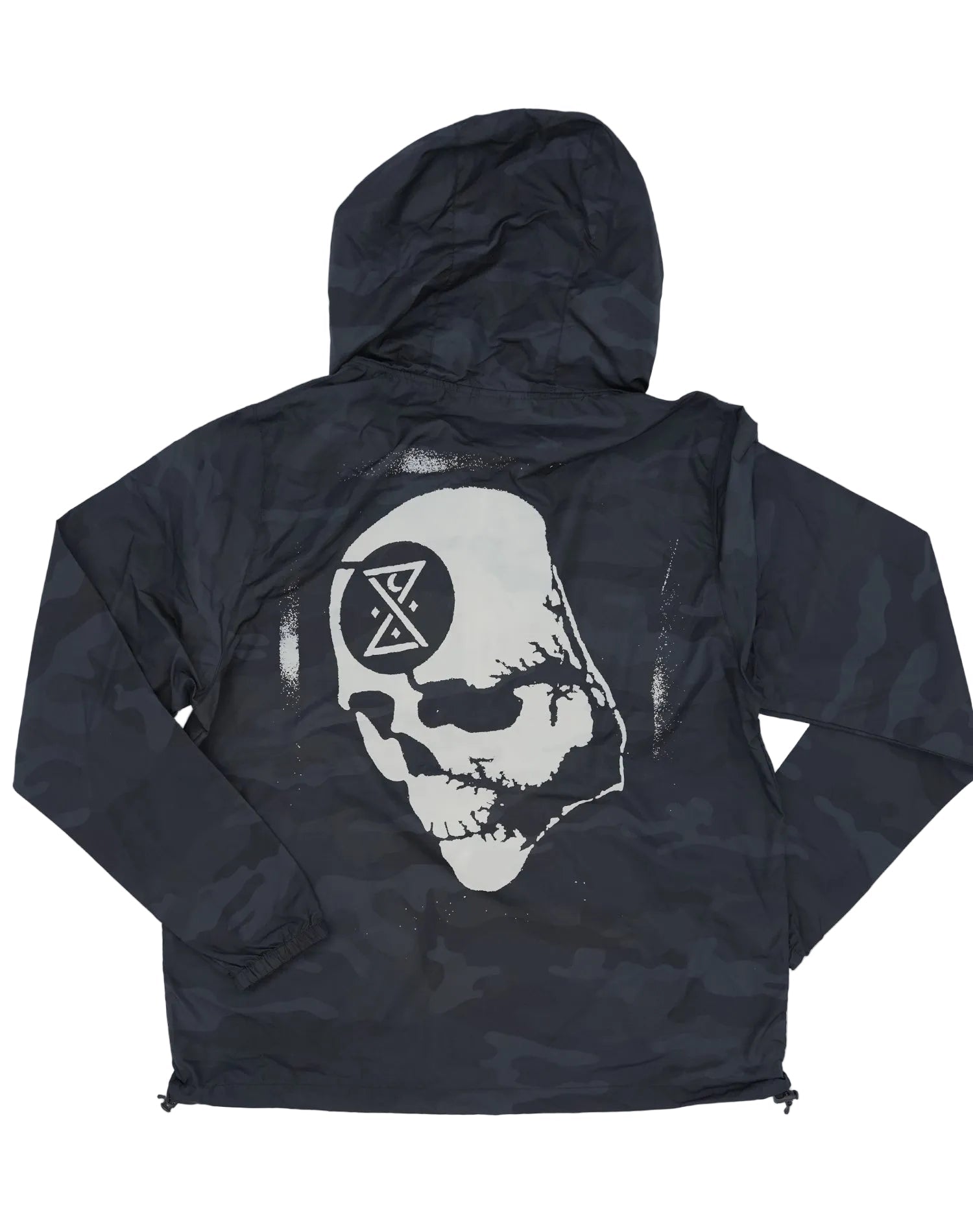 GHOST SHIP Graffiti Outer Banks Skull Windbreaker | Coastal Outerwear - ghostship supply