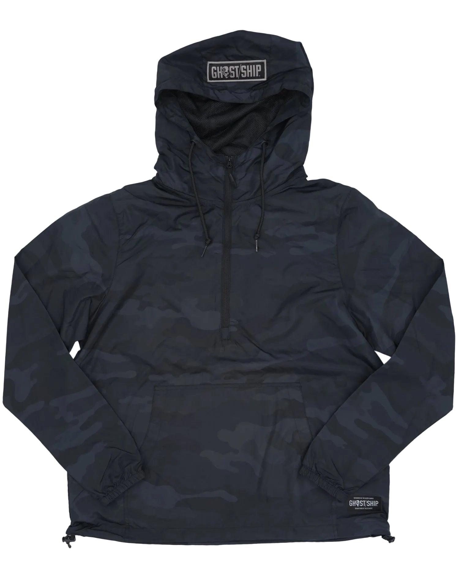 GHOST SHIP Graffiti Outer Banks Skull Windbreaker | Coastal Outerwear - ghostship supply