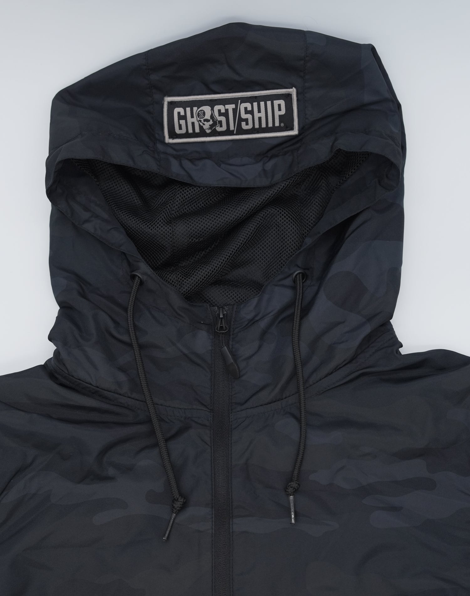 GHOST SHIP Graffiti Outer Banks Skull Windbreaker | Coastal Outerwear - ghostship supply