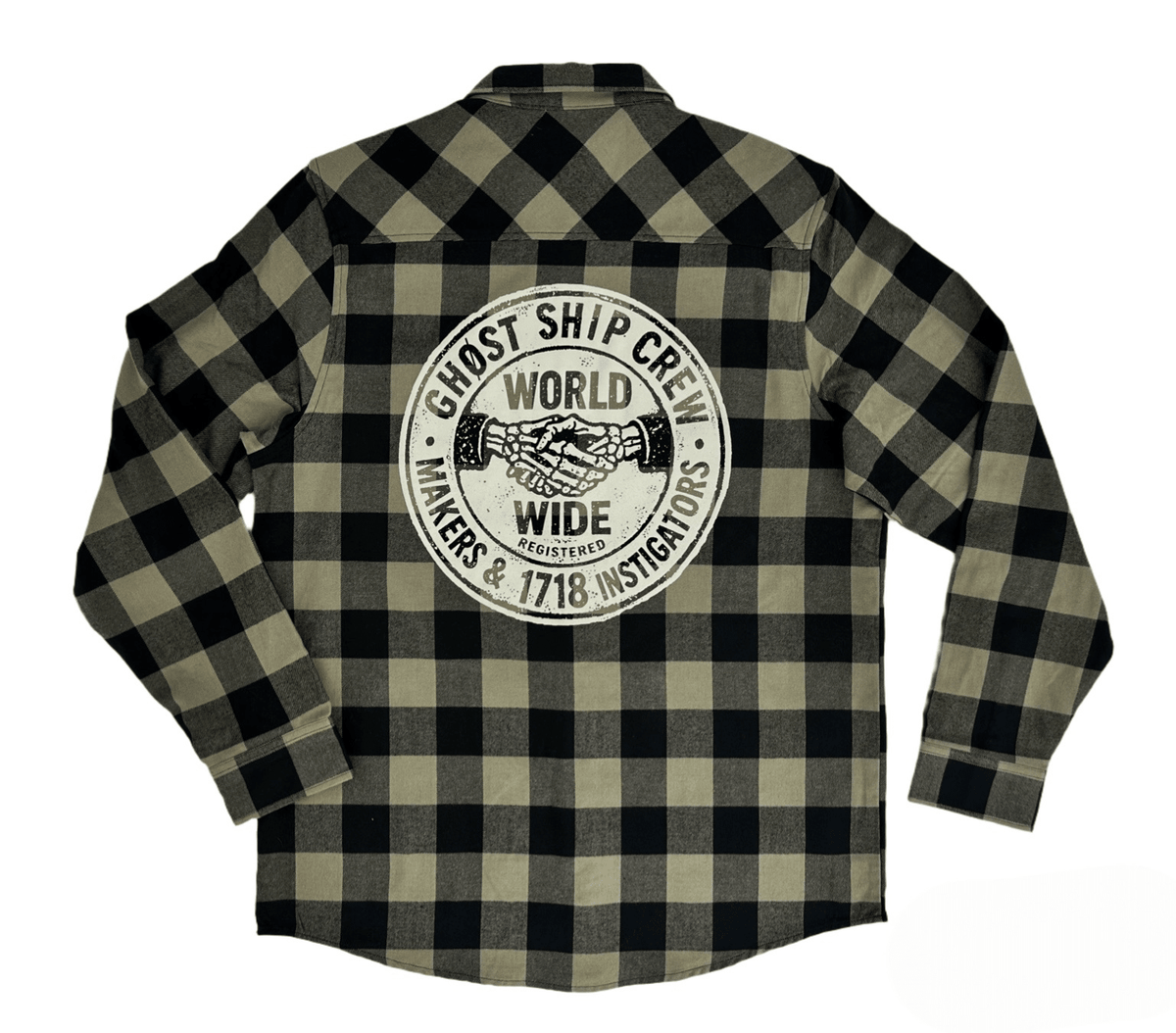 GHOST SHIP Makers & Instigators Flannel | 90's Style Streetwear - Ghost Ship Supply