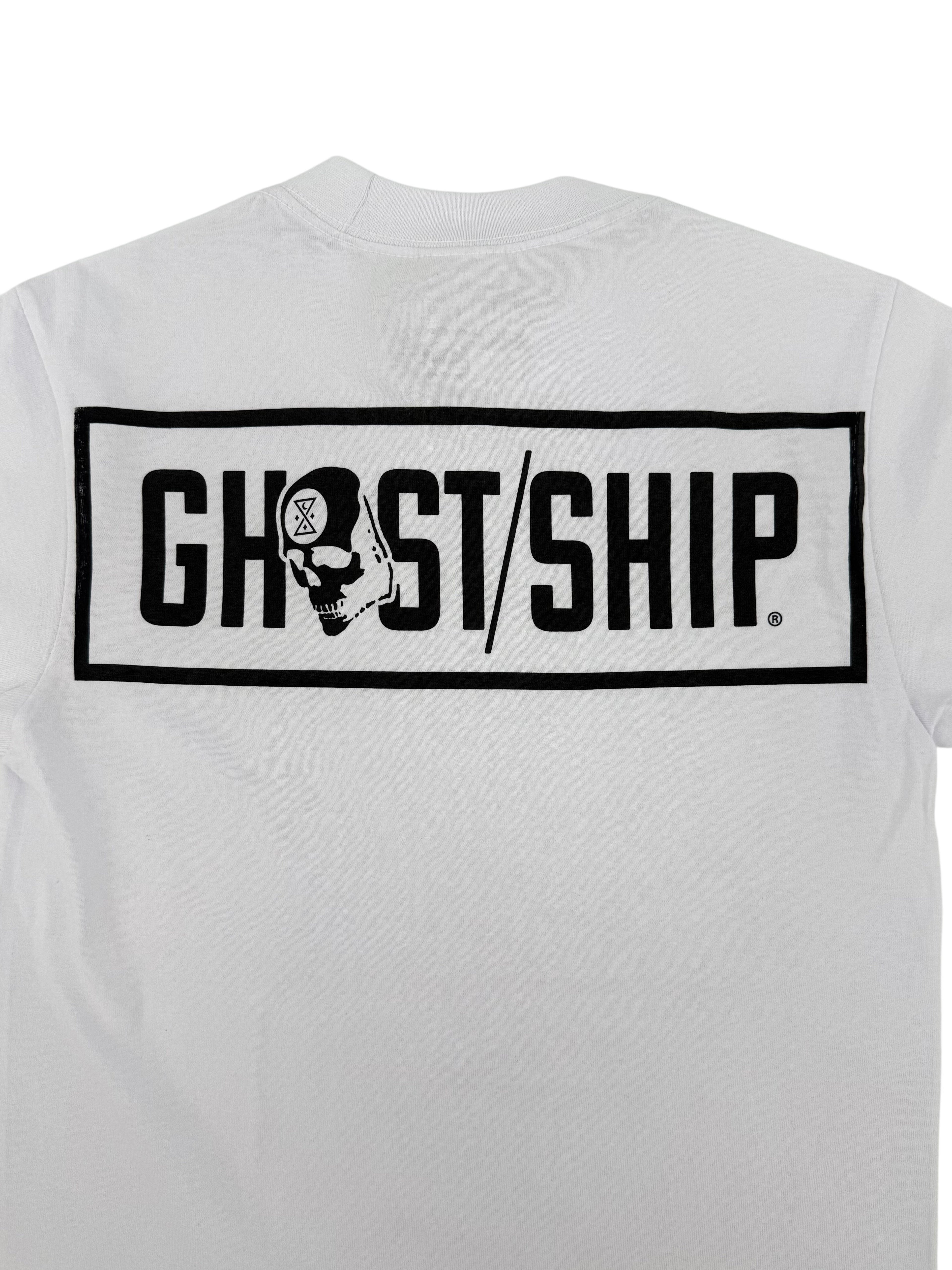 GHOST SHIP Outer Banks Skull Box Logo T-Shirt | Coastal Streetwear - Ghost Ship Supply