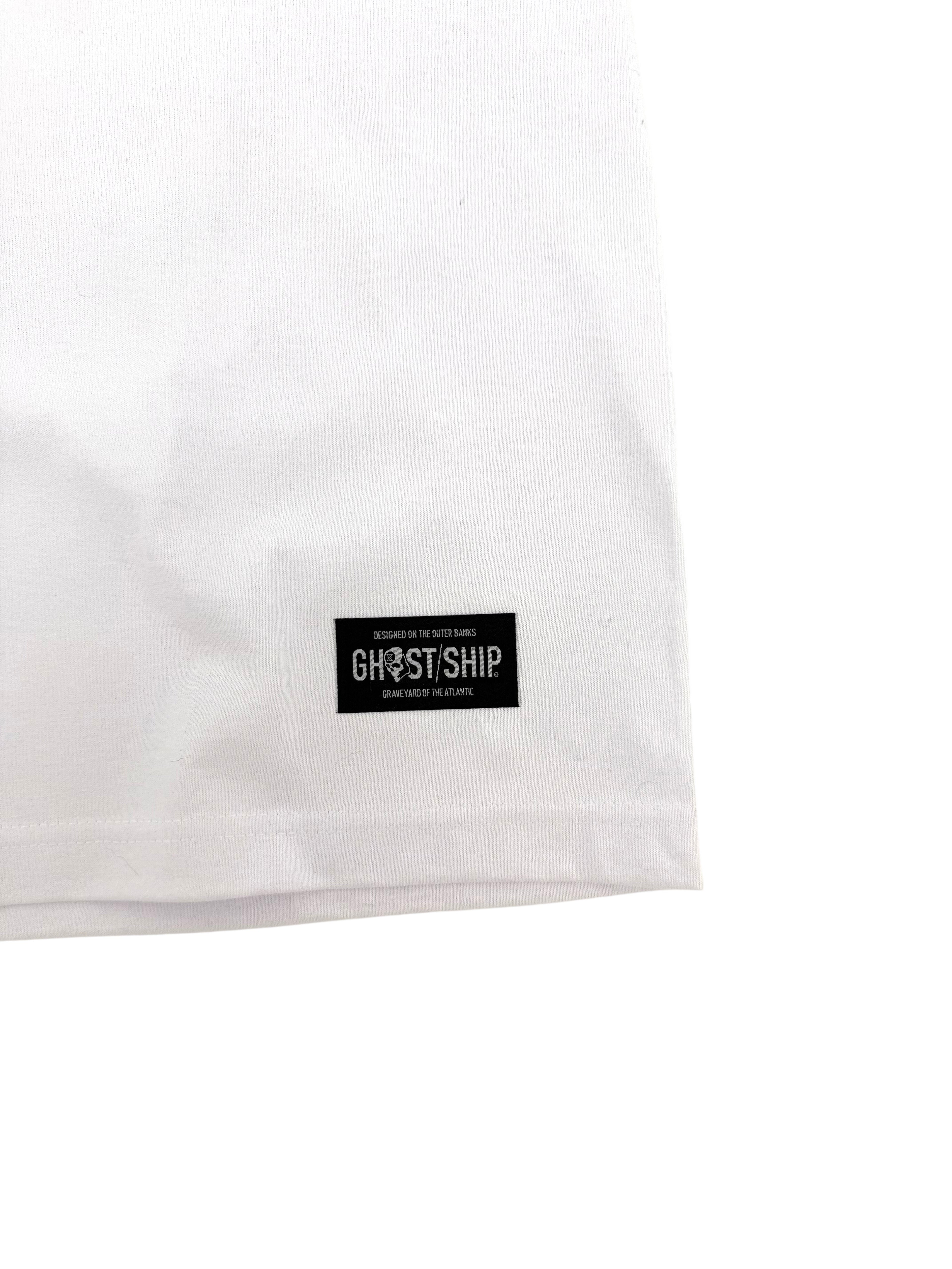 GHOST SHIP Outer Banks Skull Box Logo T-Shirt | Coastal Streetwear - Ghost Ship Supply