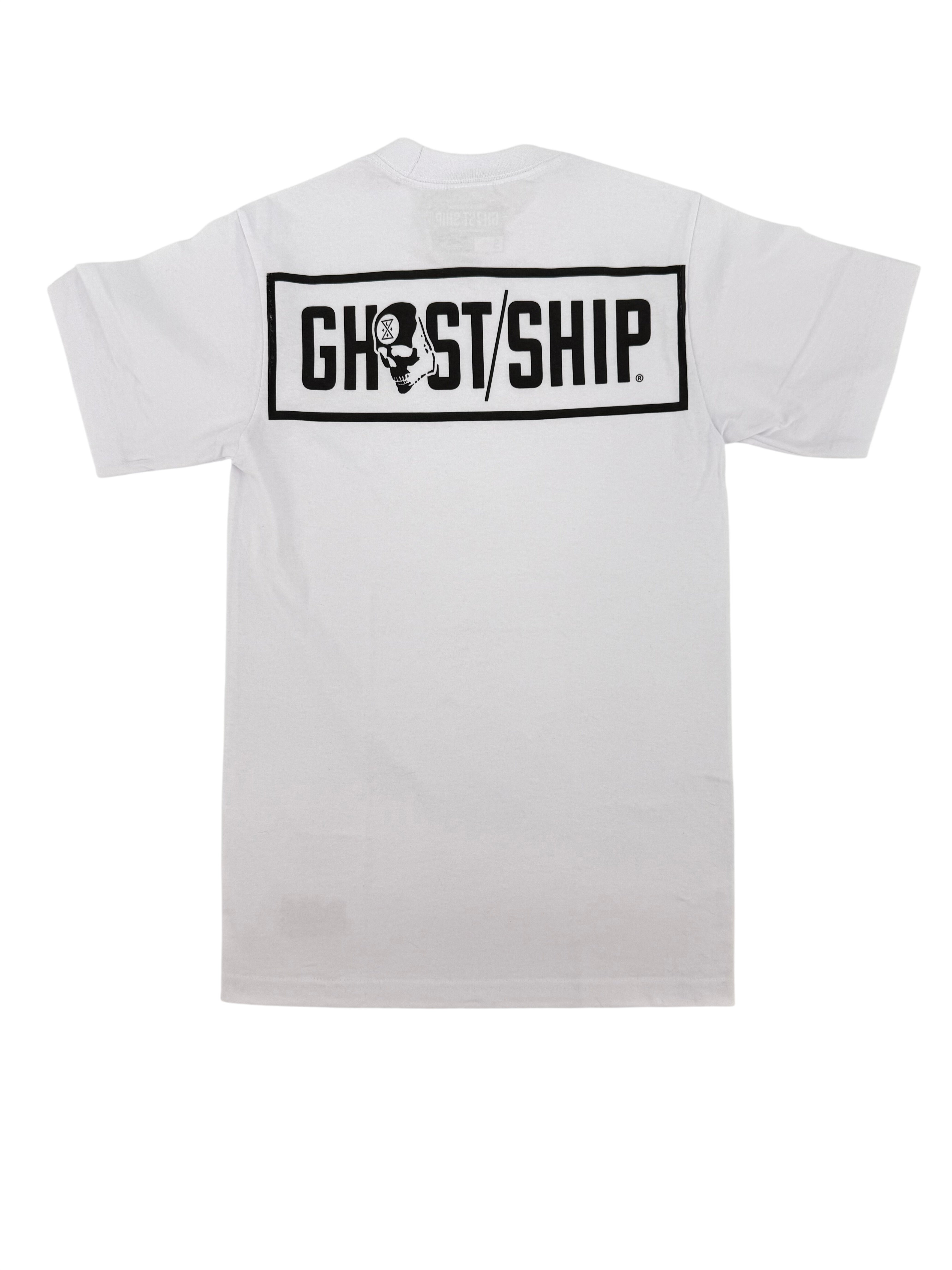 GHOST SHIP Outer Banks Skull Box Logo T-Shirt | Coastal Streetwear - Ghost Ship Supply