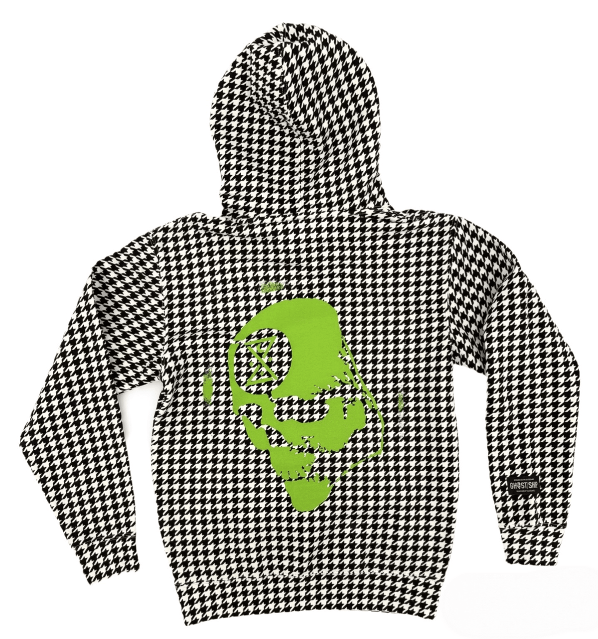 GHOST SHIP Outer Banks Skull Houndstooth Hoodie | Coastal Streetwear - Ghost Ship Supply