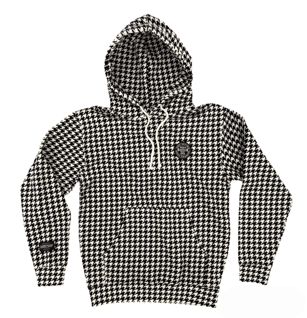 GHOST SHIP Outer Banks Skull Houndstooth Hoodie | Coastal Streetwear - Ghost Ship Supply