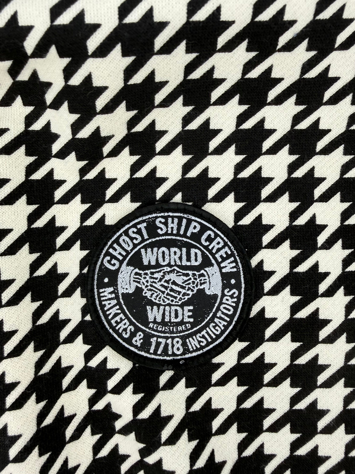 GHOST SHIP Outer Banks Skull Houndstooth Hoodie | Coastal Streetwear - Ghost Ship Supply