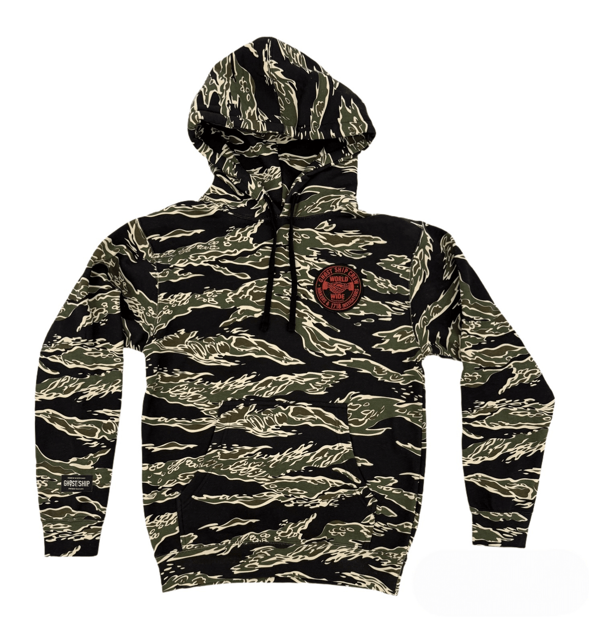 GHOST SHIP Outer Banks Skull Tiger Camo Hoodie | Coastal Streetwear - Ghost Ship Supply