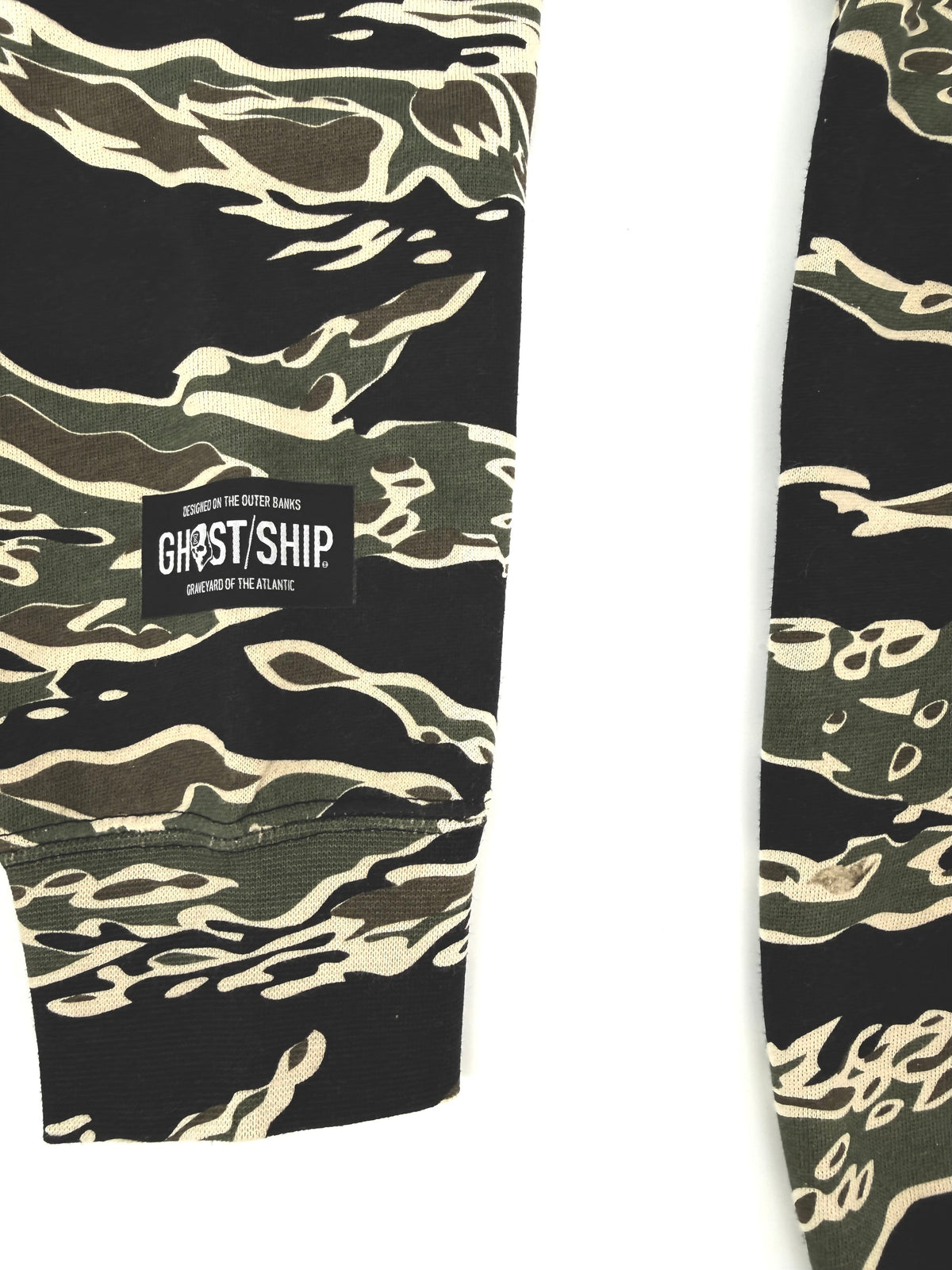 GHOST SHIP Outer Banks Skull Tiger Camo Hoodie | Coastal Streetwear - Ghost Ship Supply