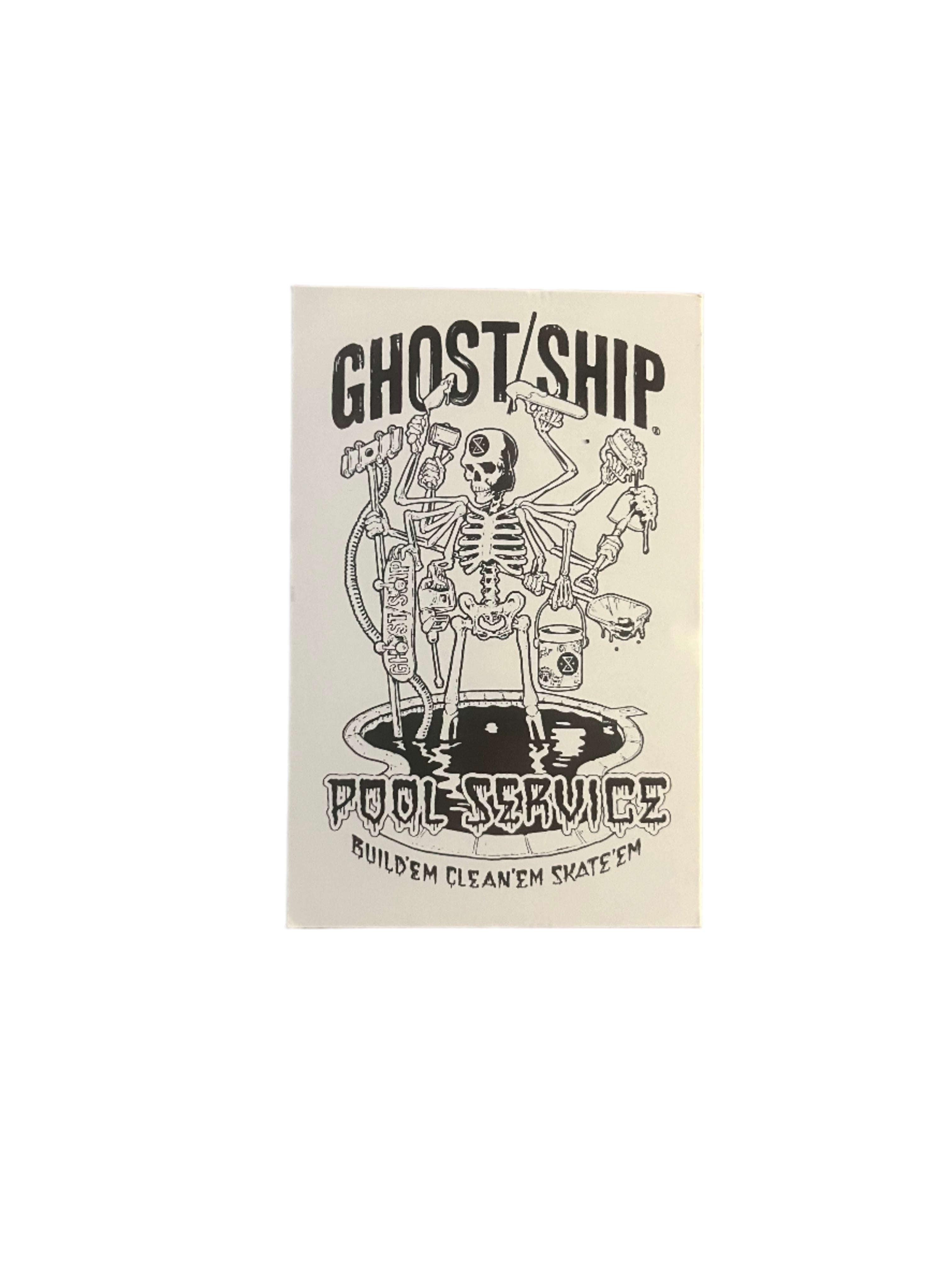 GHOST/SHIP POOL SERVICE STICKER - 2 COLORS - GHOSTSHIP.Supply