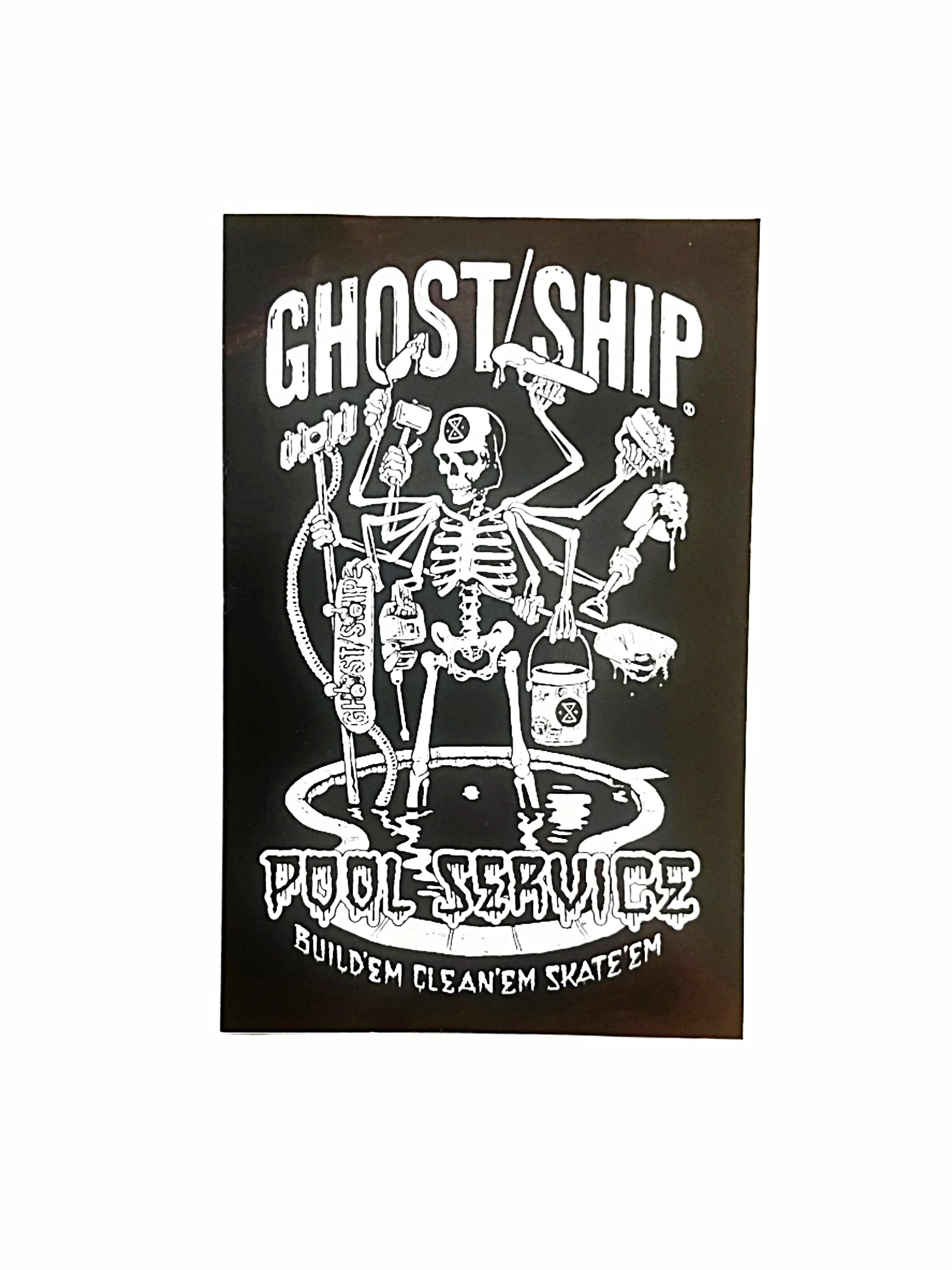 GHOST/SHIP POOL SERVICE STICKER - 2 COLORS - GHOSTSHIP.Supply