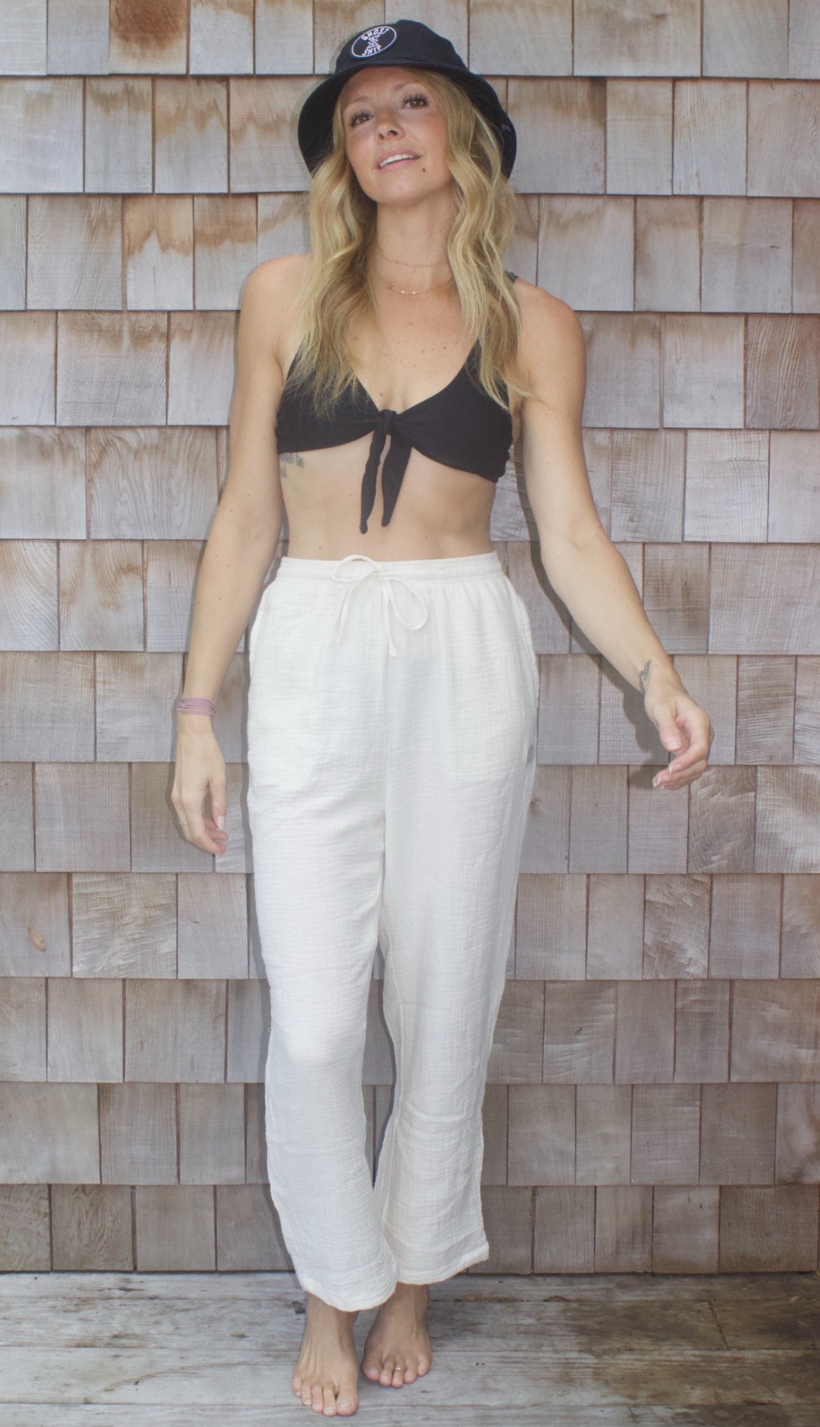 GHOST/SHIP WOMEN Crepe Cotton Beach Pants - GHOSTSHIP.Supply
