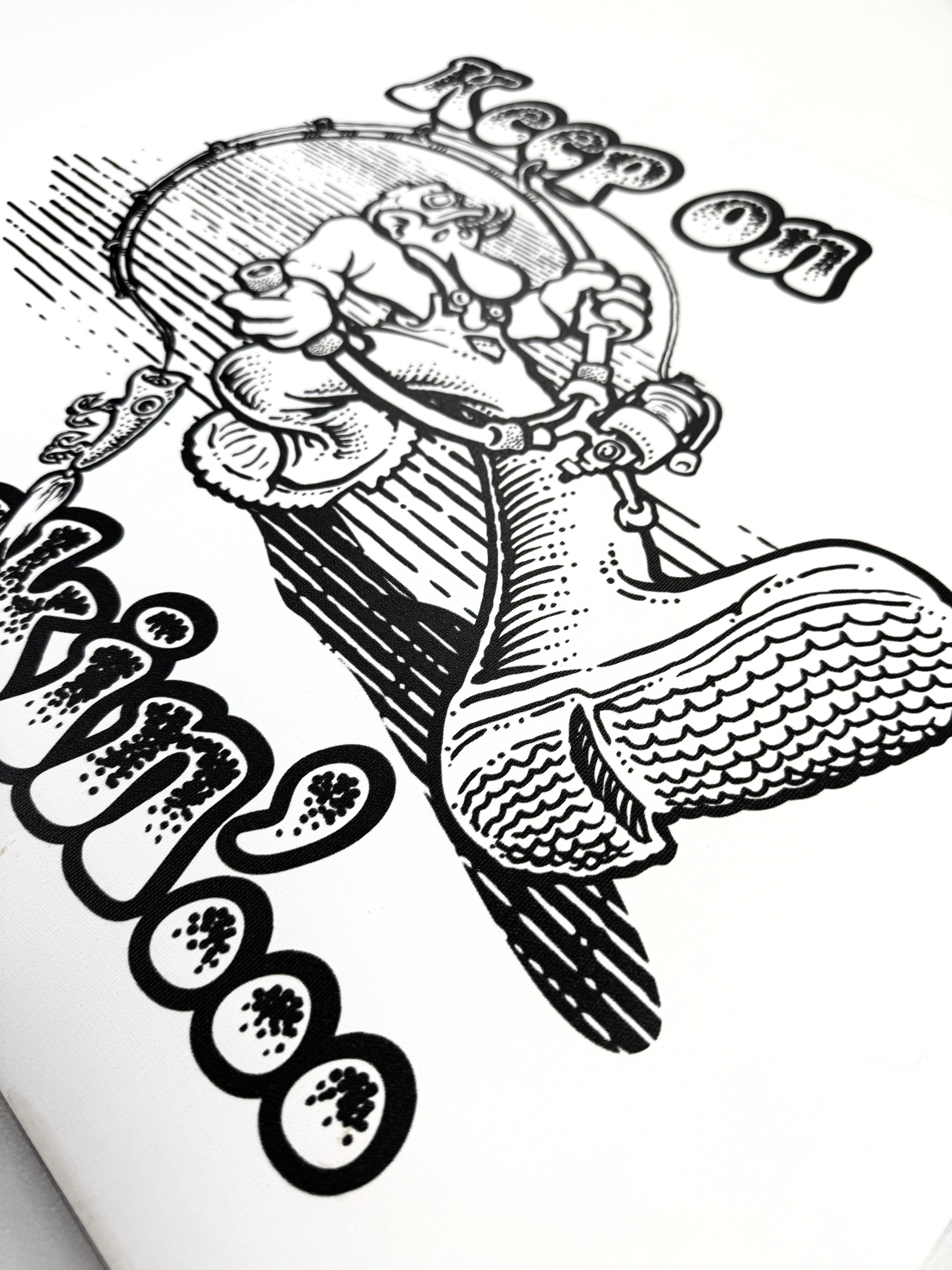 Keep On Huckin' - Art Canvas 20x16 - GHOSTSHIP.Supply