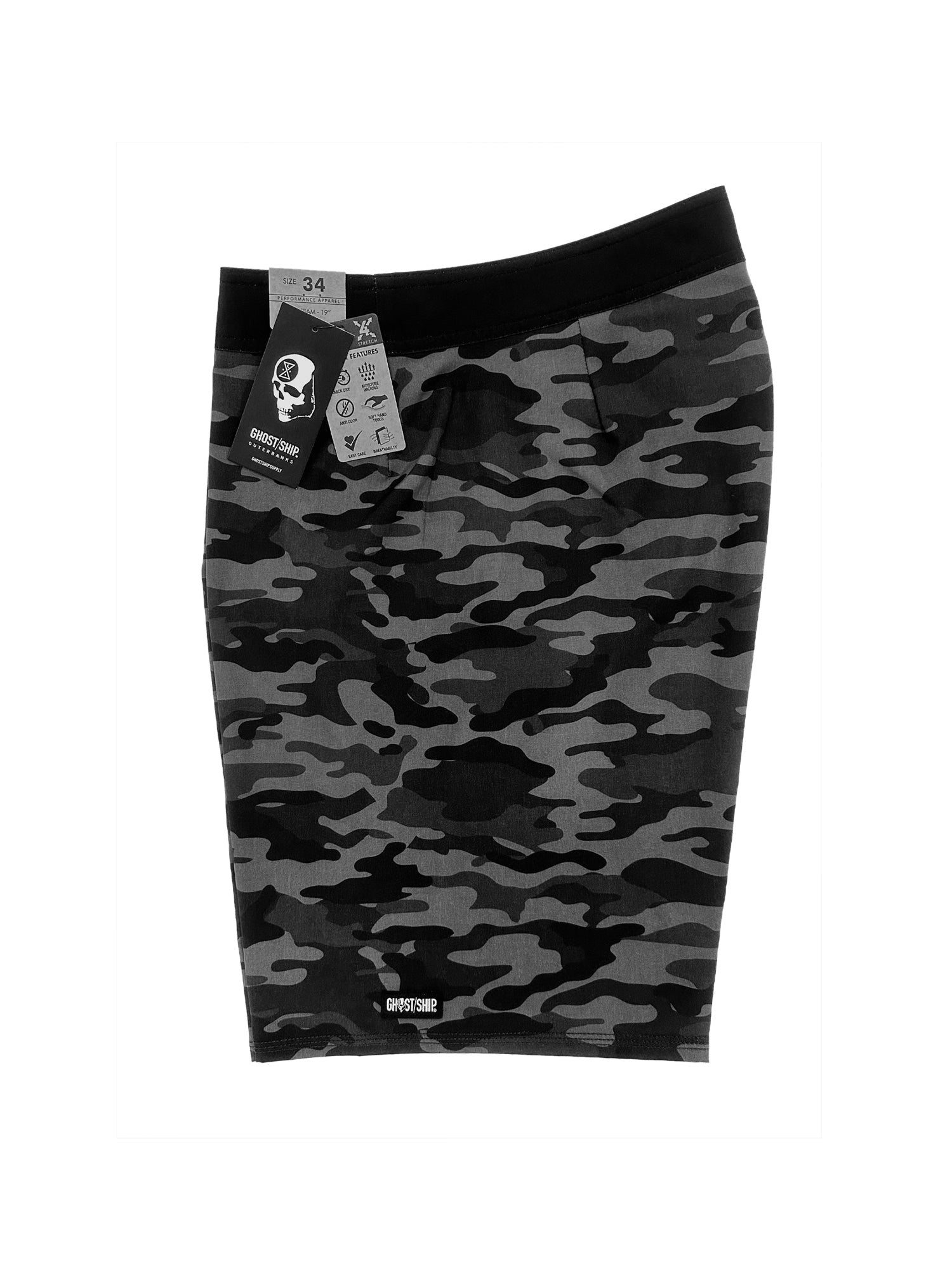 Men's Performance Board Shorts - Low Rise - 3 Colors - GHOSTSHIP.Supply