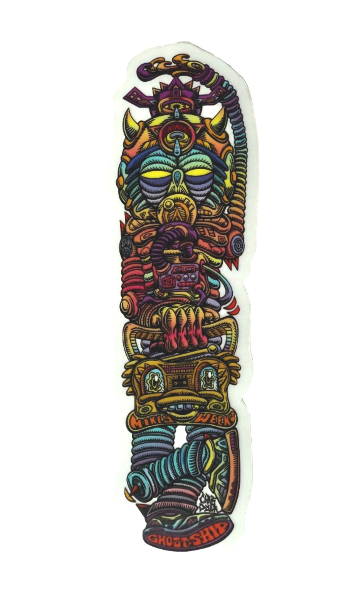 Mikey Weeks x Chris Dyer Psychonaut Pro Sticker - GHOSTSHIP.Supply
