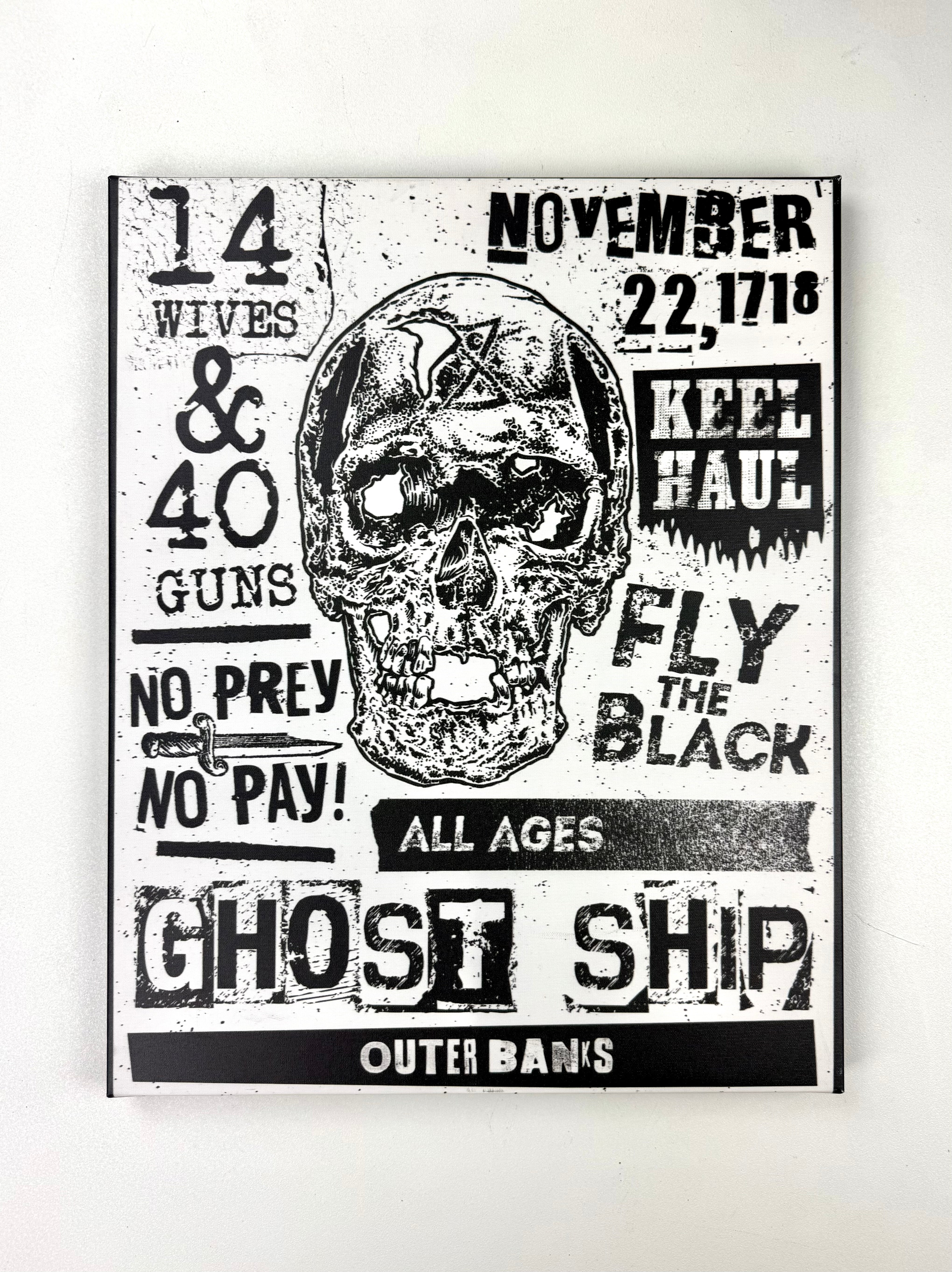 Punk Flyer - Art Canvas 16x20 - GHOSTSHIP.Supply