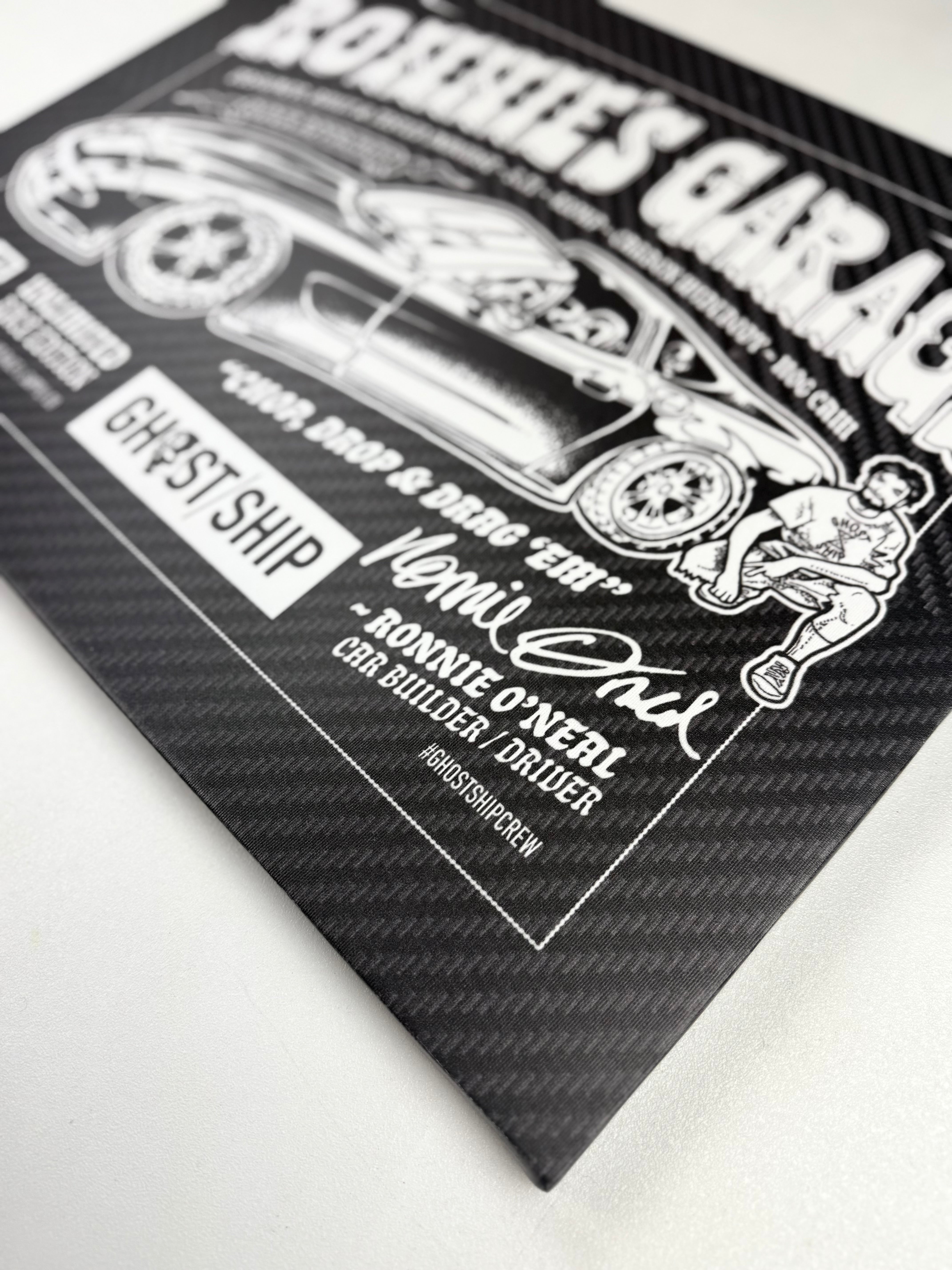 RONNIE'S GARAGE - Ronnie O'Neal Pro Model Art Canvas 20x16 - GHOSTSHIP.Supply