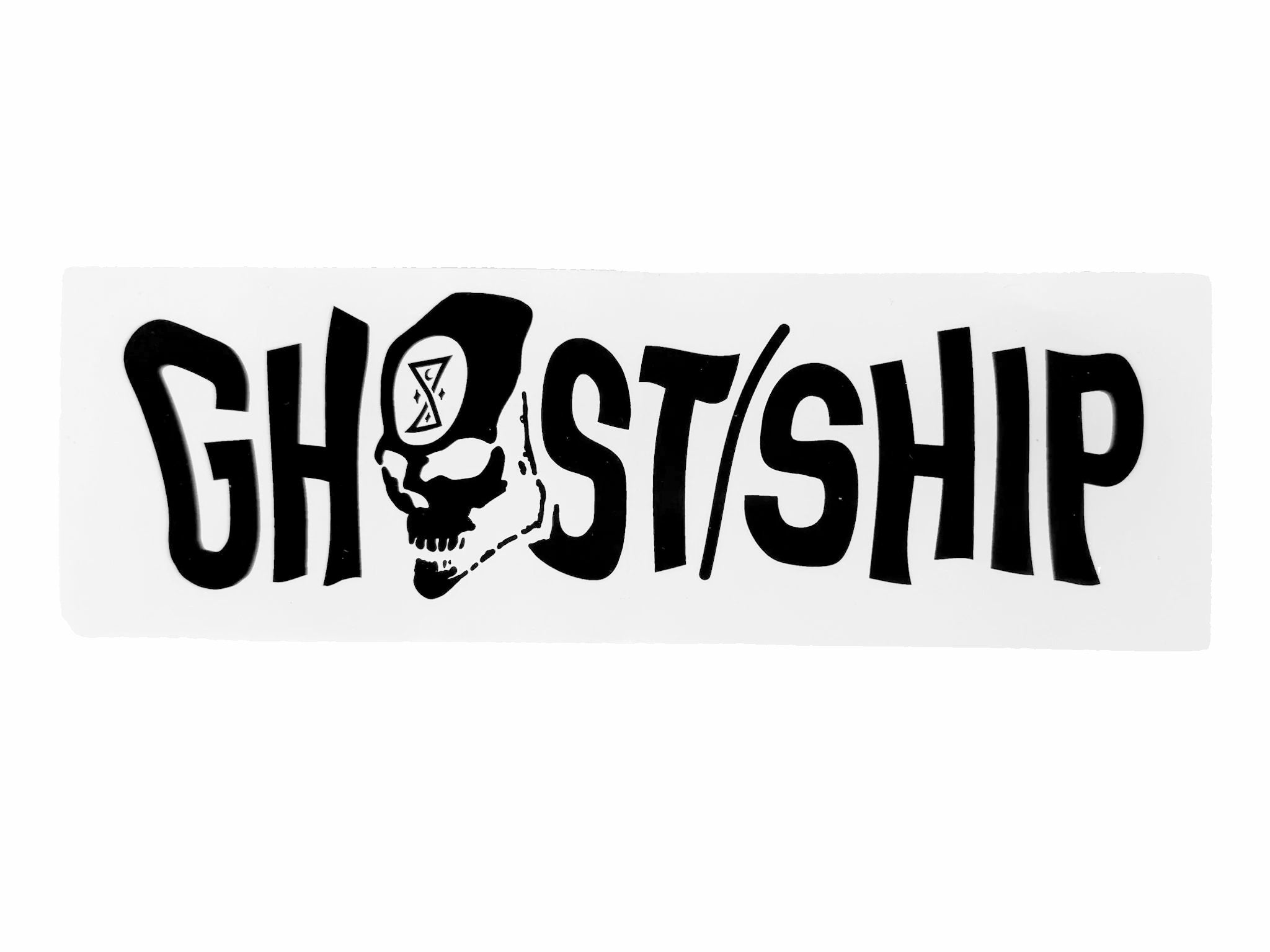 Warped Ominous Bar Logo Bumper Sticker - 2 Colors - GHOSTSHIP.Supply