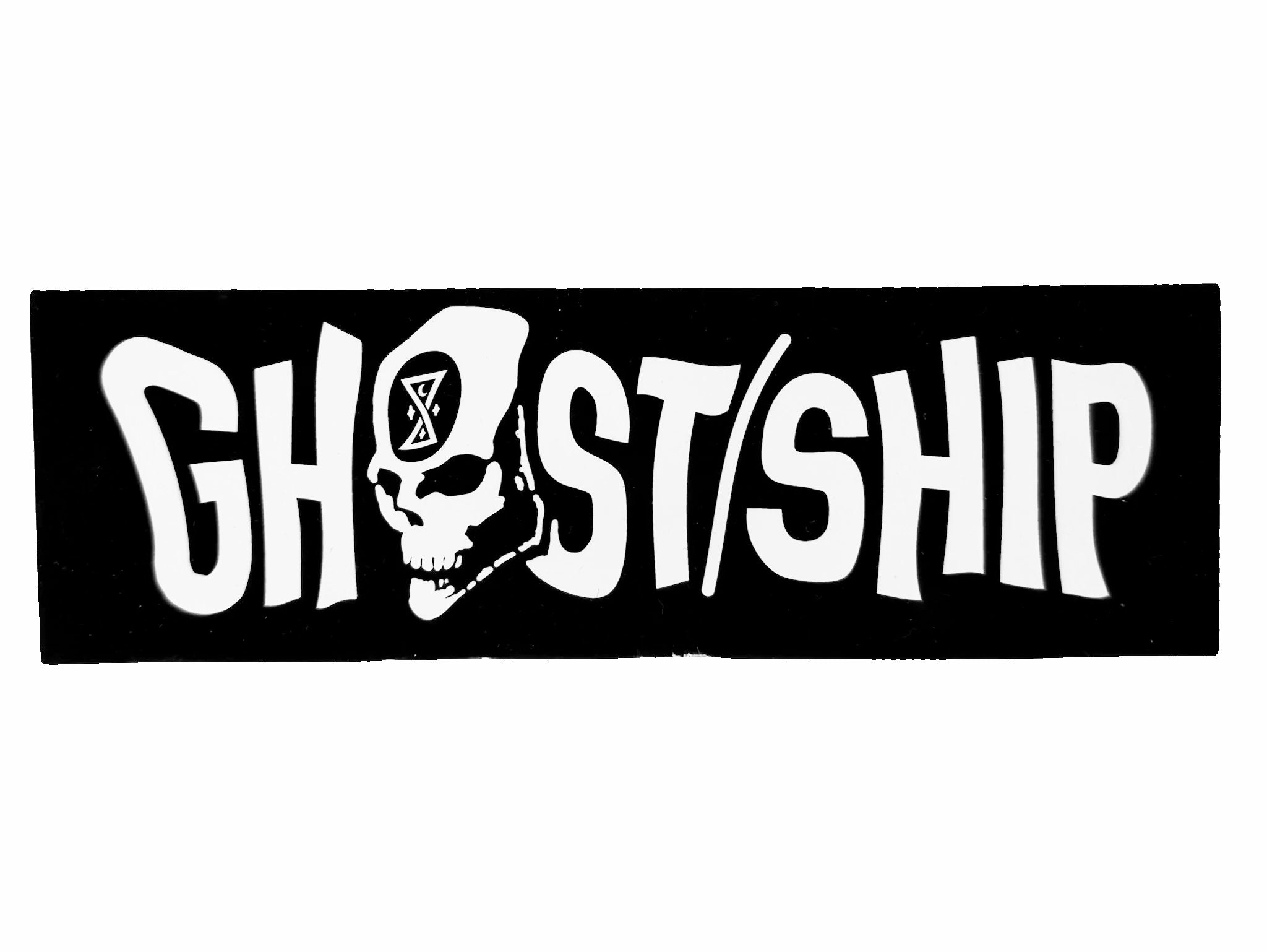 Warped Ominous Bar Logo Bumper Sticker - 2 Colors - GHOSTSHIP.Supply