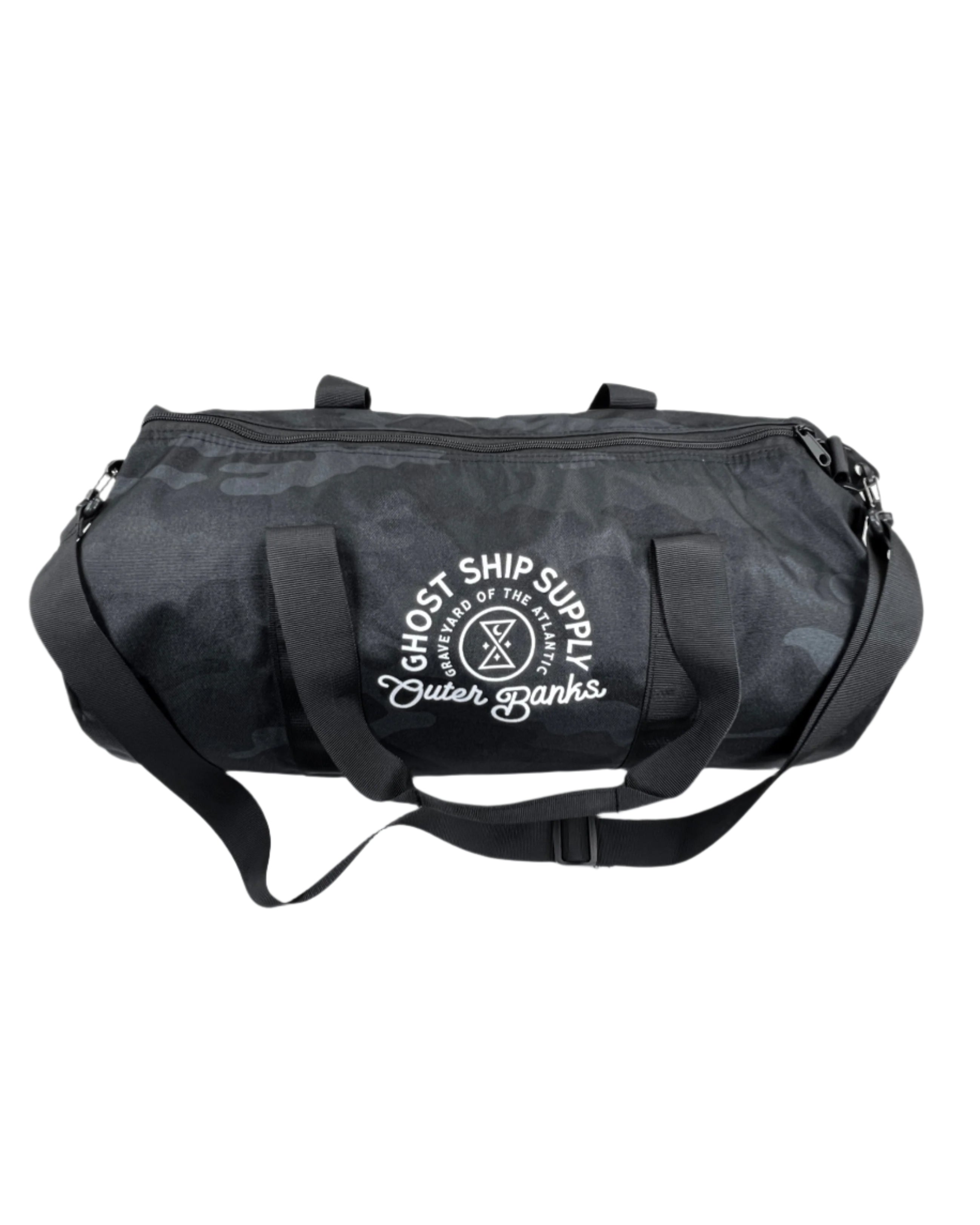 Black Camo Print Insignia Duffle Bag - GHOSTSHIP.Supply