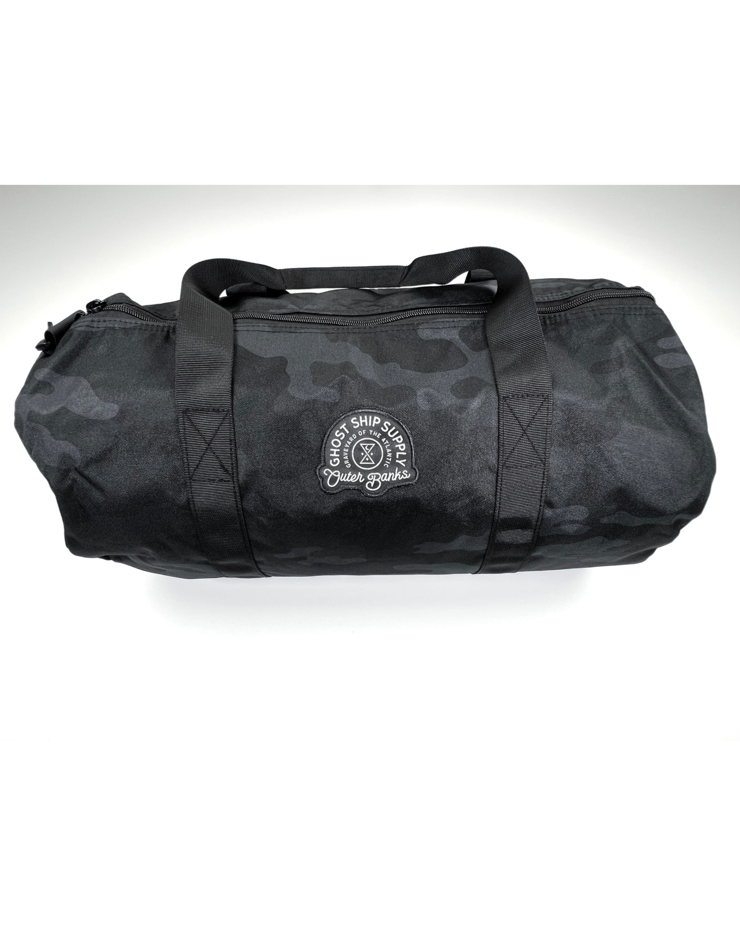 Black Camo Print Insignia Duffle Bag - GHOSTSHIP.Supply