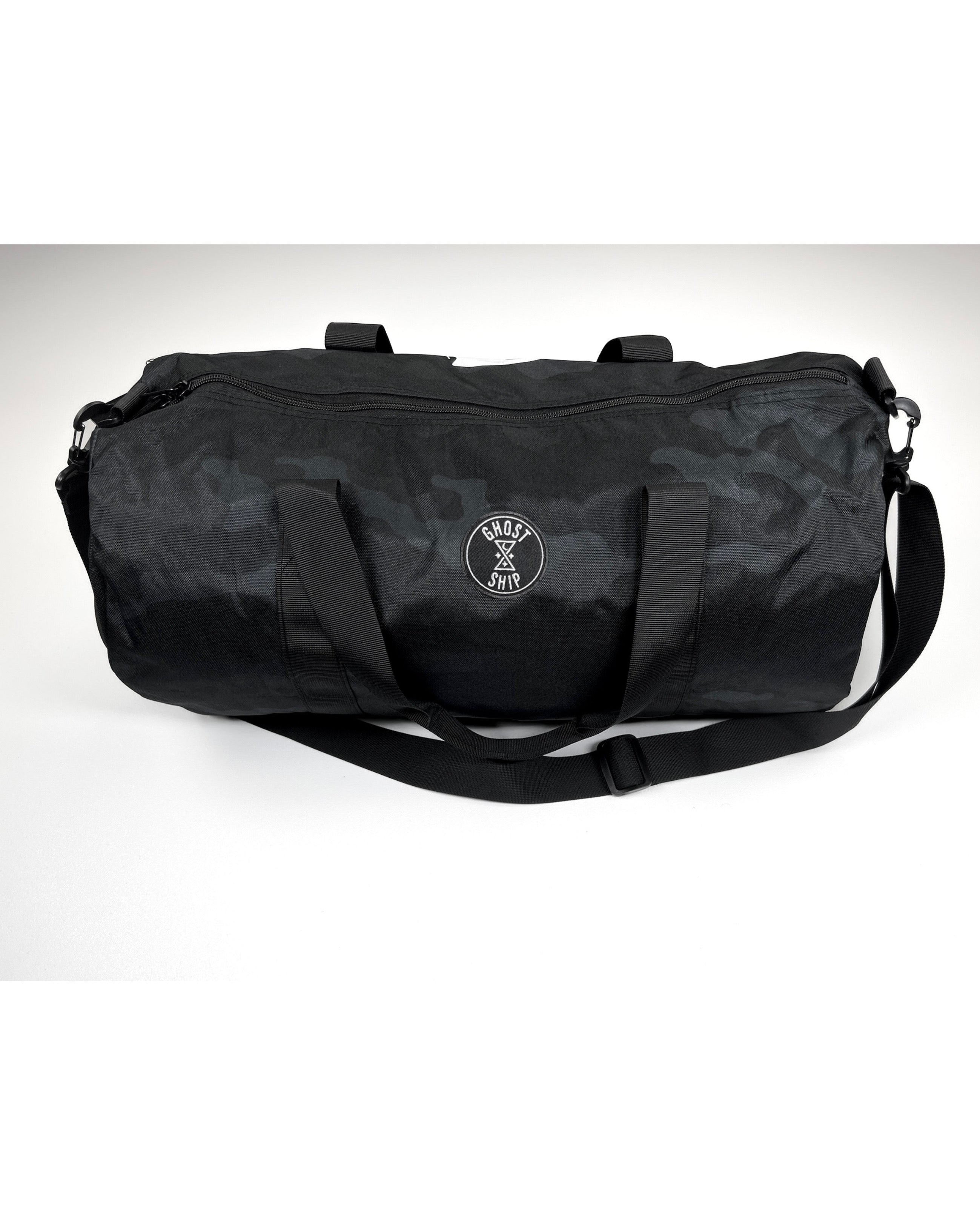 Black Camo Print Ominous Skull Duffle Bag - GHOSTSHIP.Supply