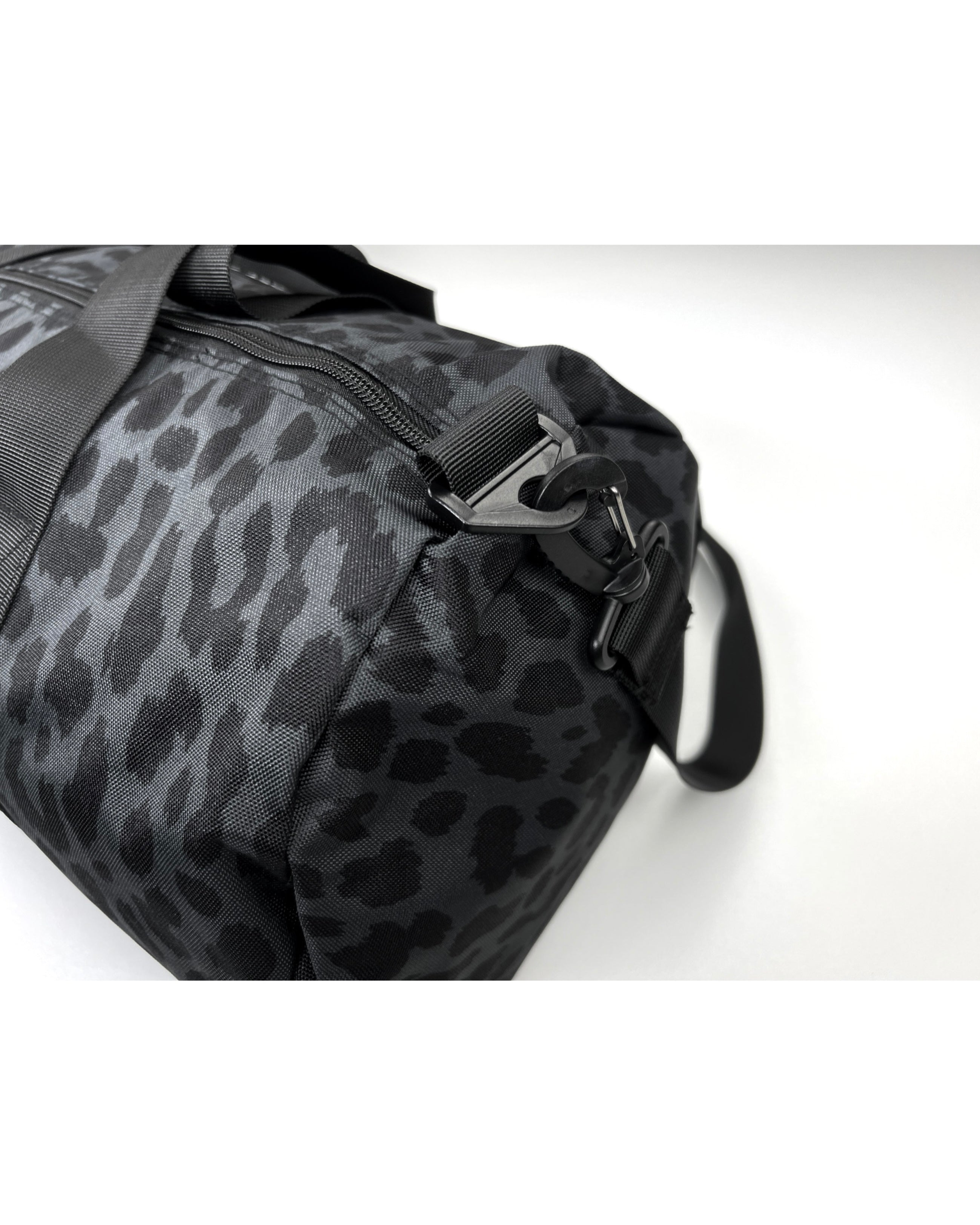 Black Leopard Print Insignia Duffle Bag - GHOSTSHIP.Supply