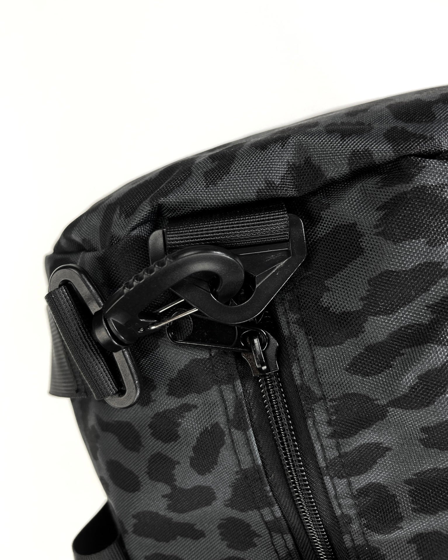 Black Leopard Print Ominous Skull Duffle Bag - GHOSTSHIP.Supply