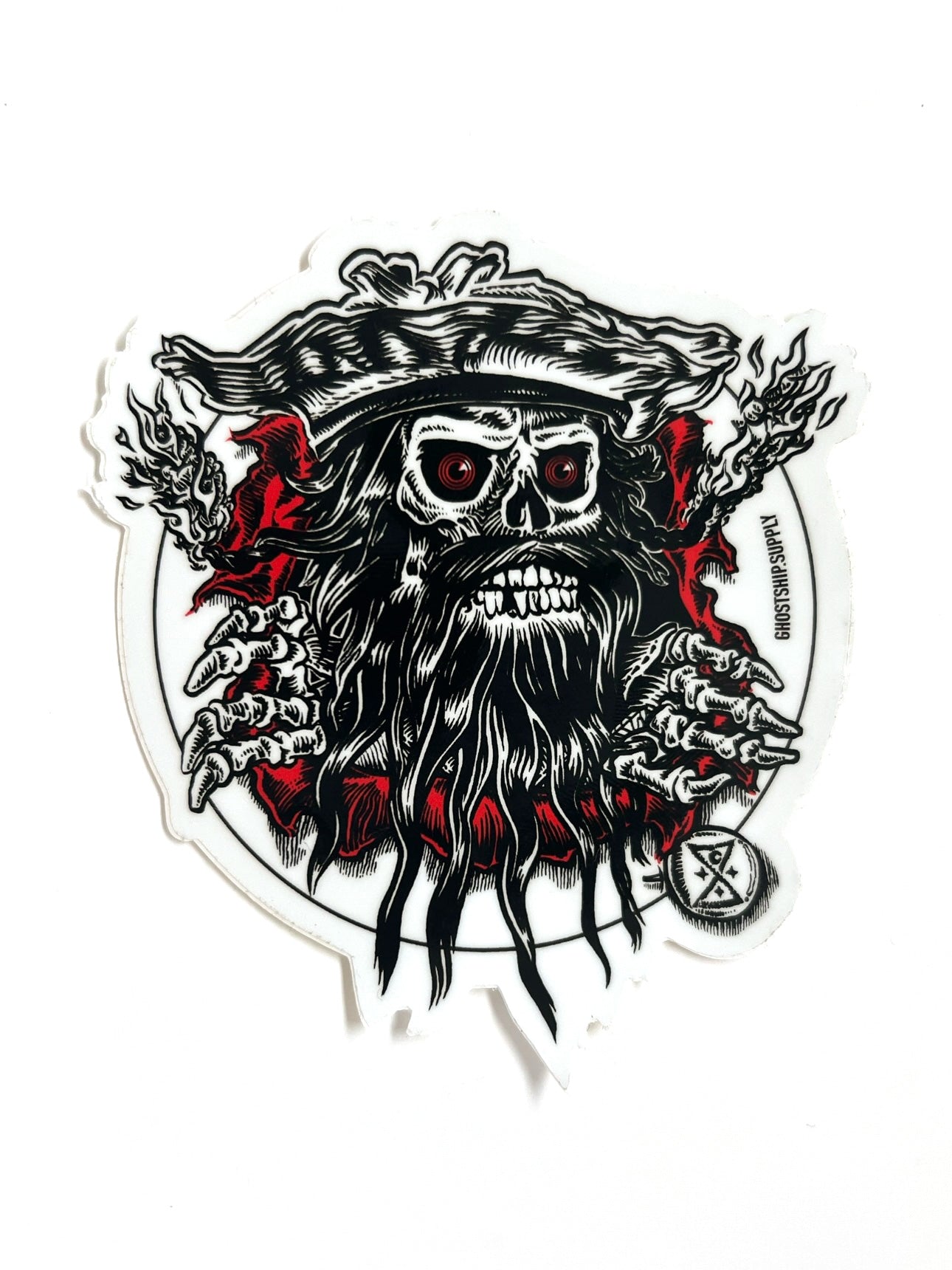 Blackbeard Ripper Die Cut Sticker - Large - GHOSTSHIP.Supply